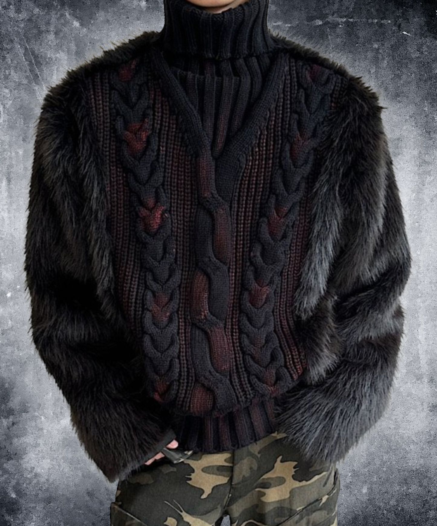 twisted turtleneck sweater EN2604