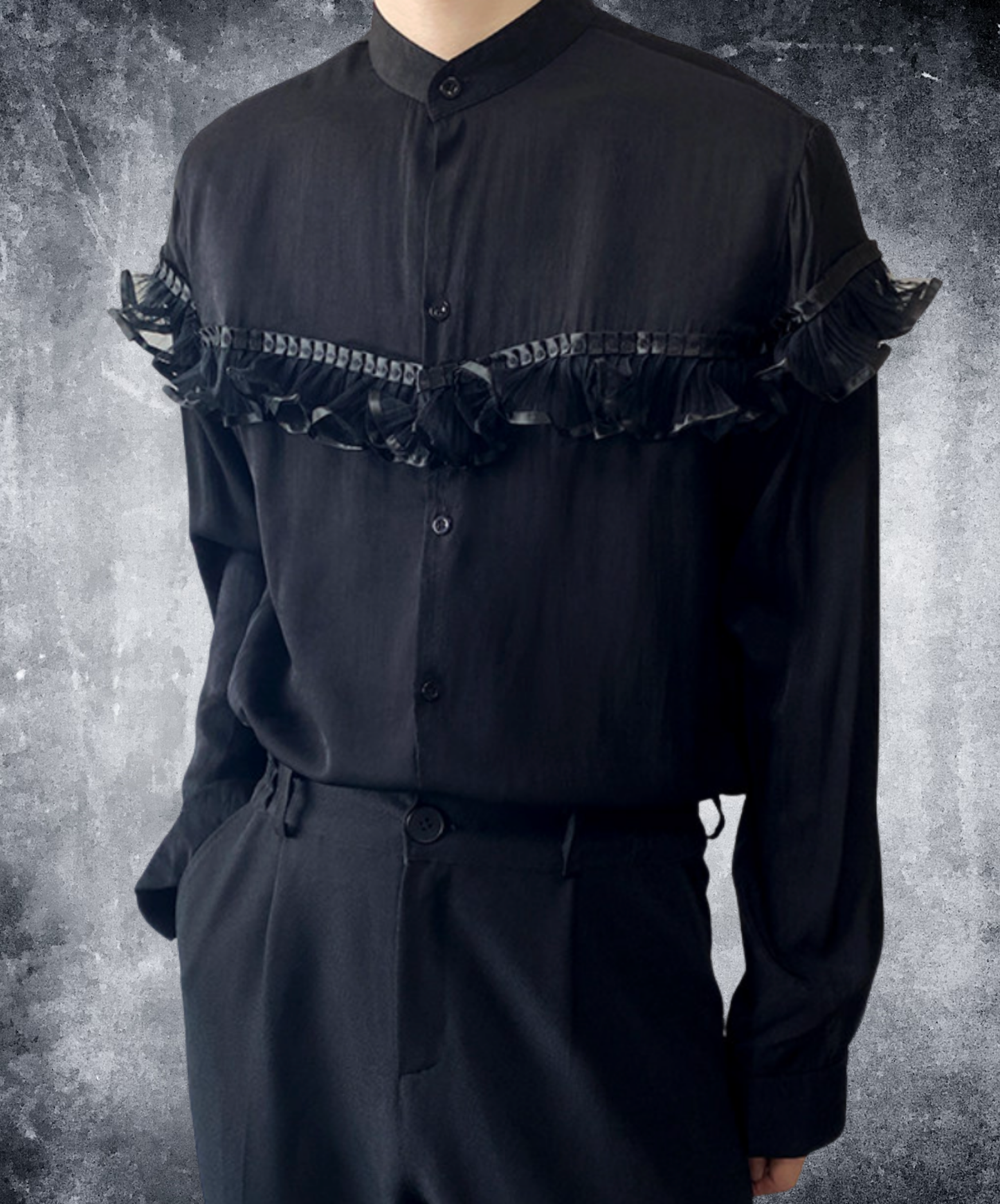 royal style lace trim shirt EN2671