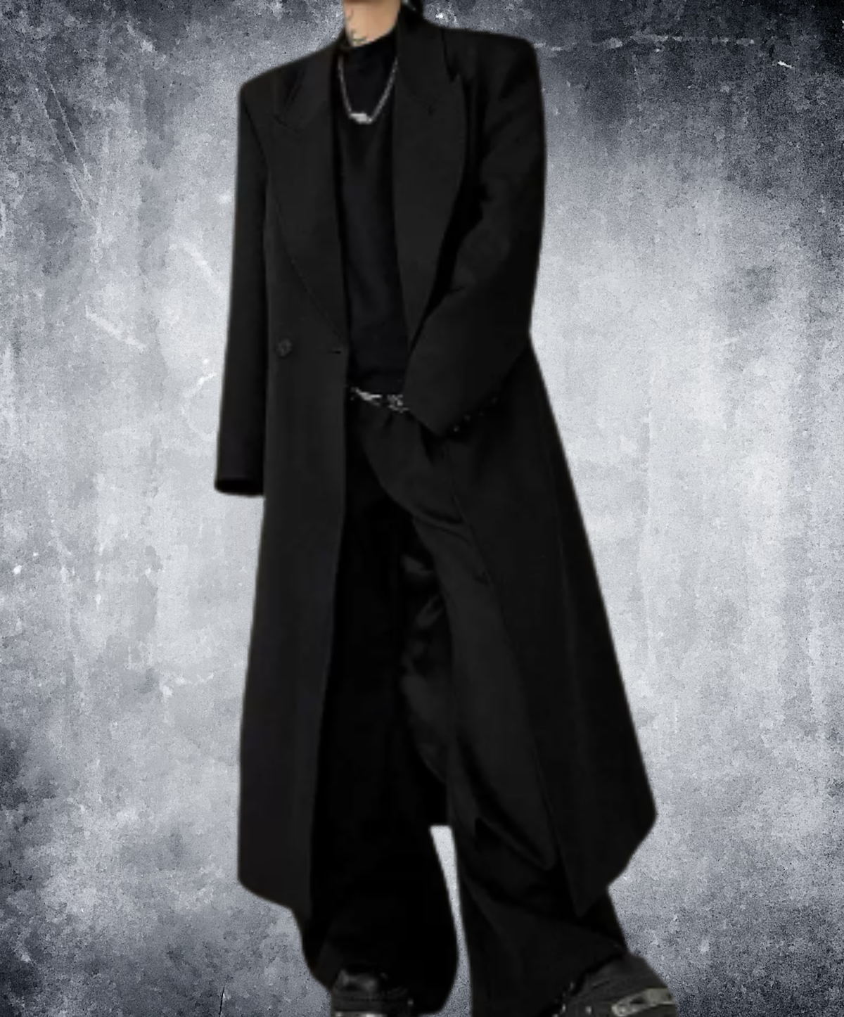 sharp peaked lapel coat EN3235