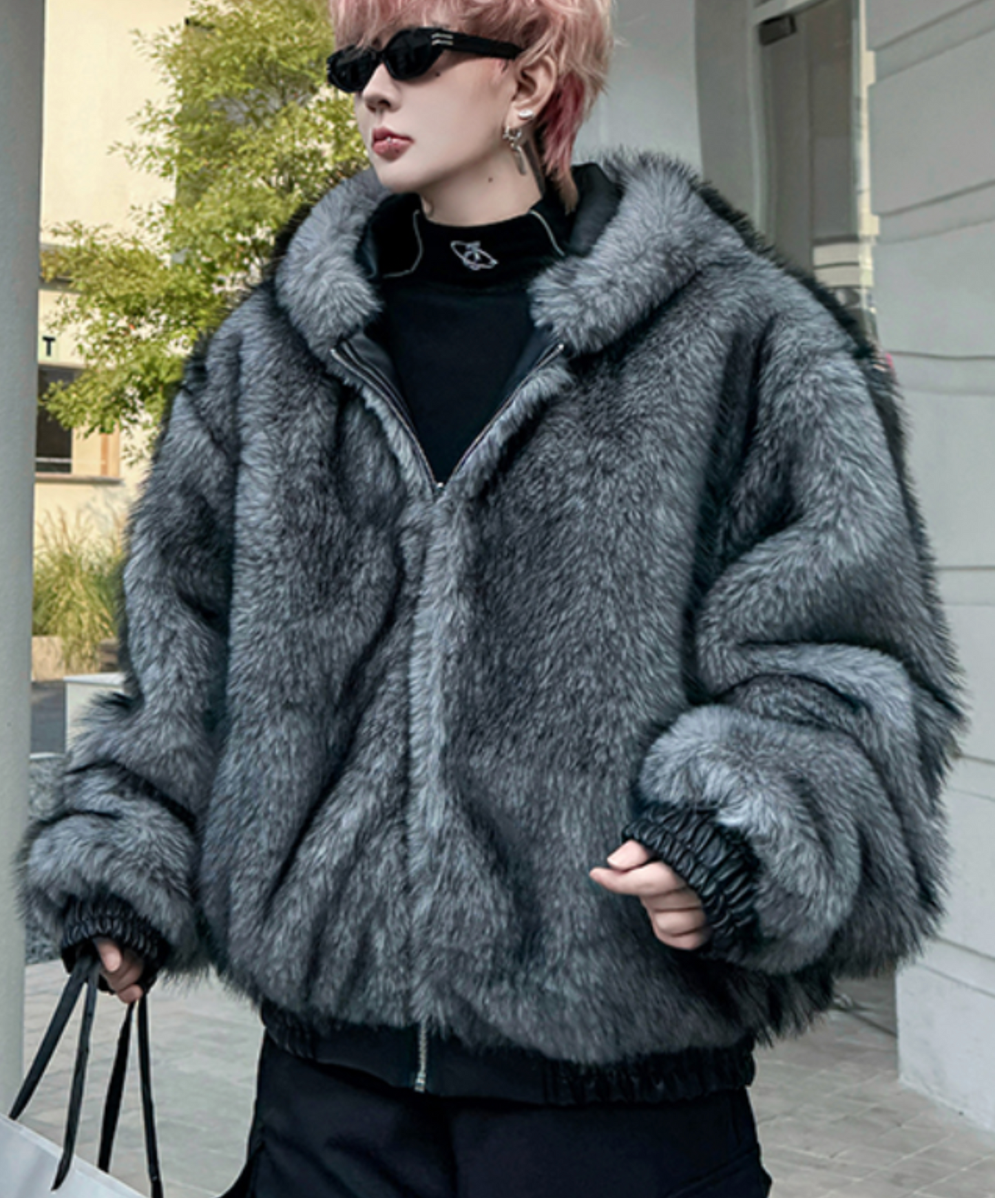 reversible faux fur jacket EN2603