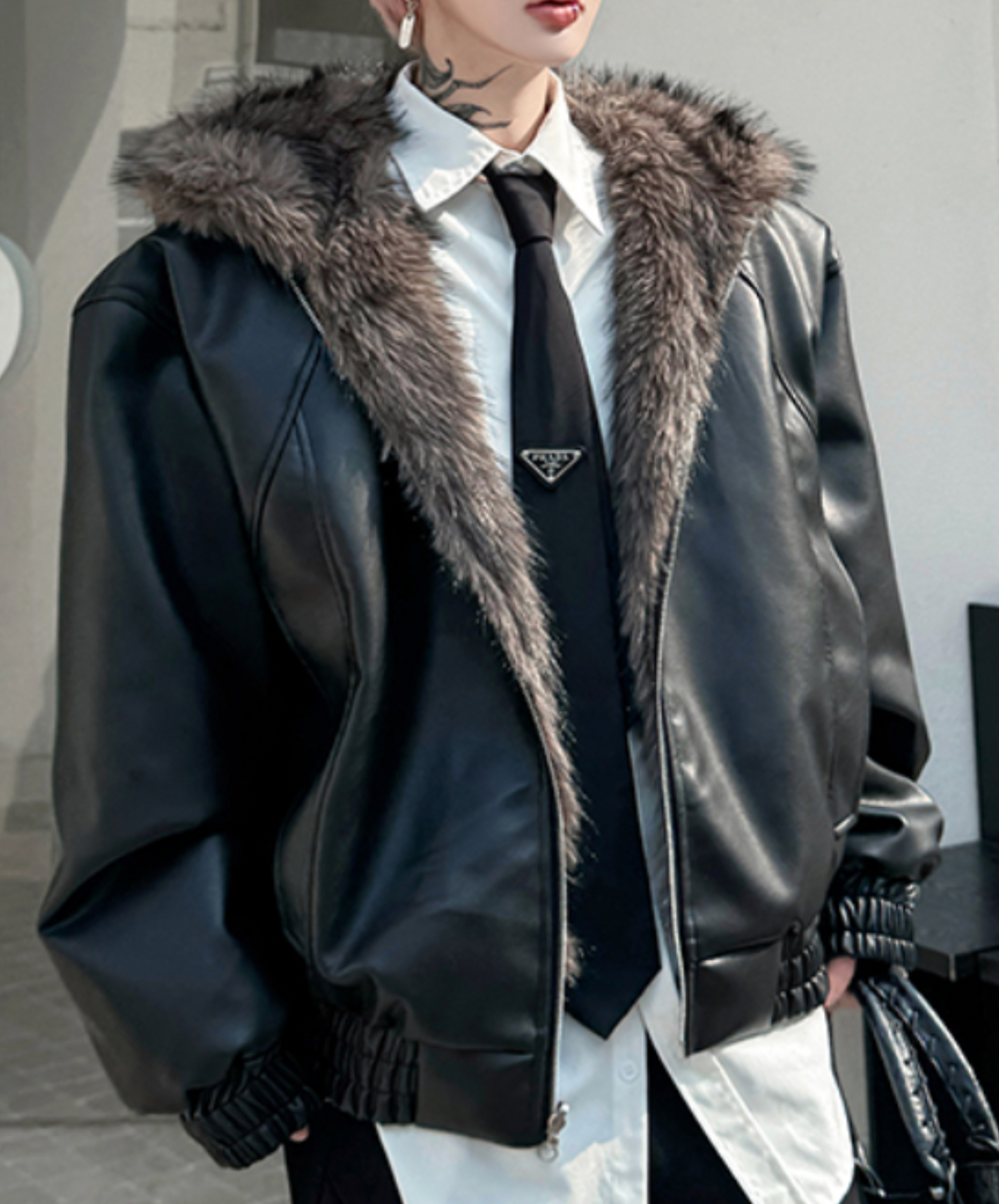 reversible faux fur jacket EN2603