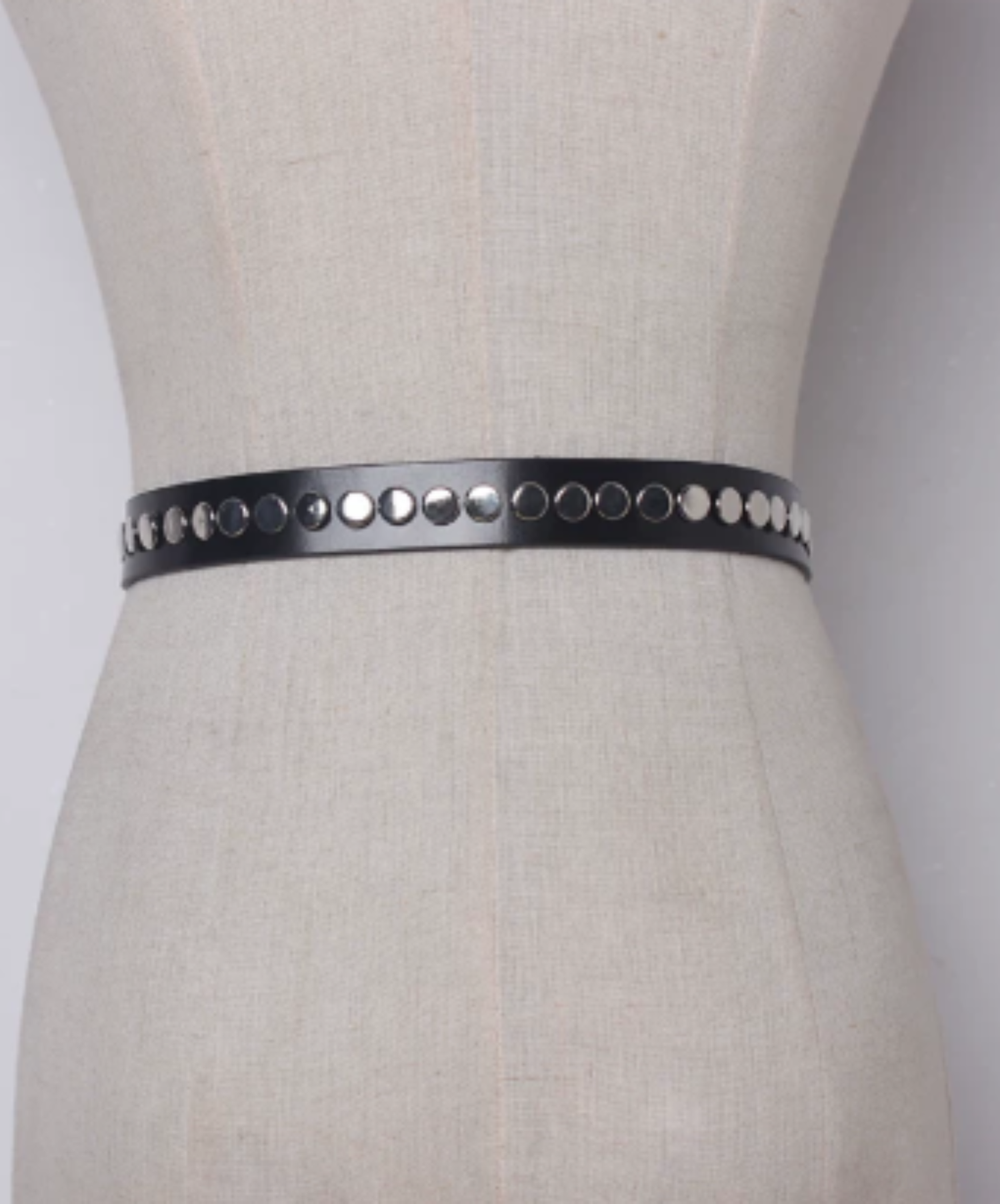 narrow Western buckle and circle studs belt EN3214