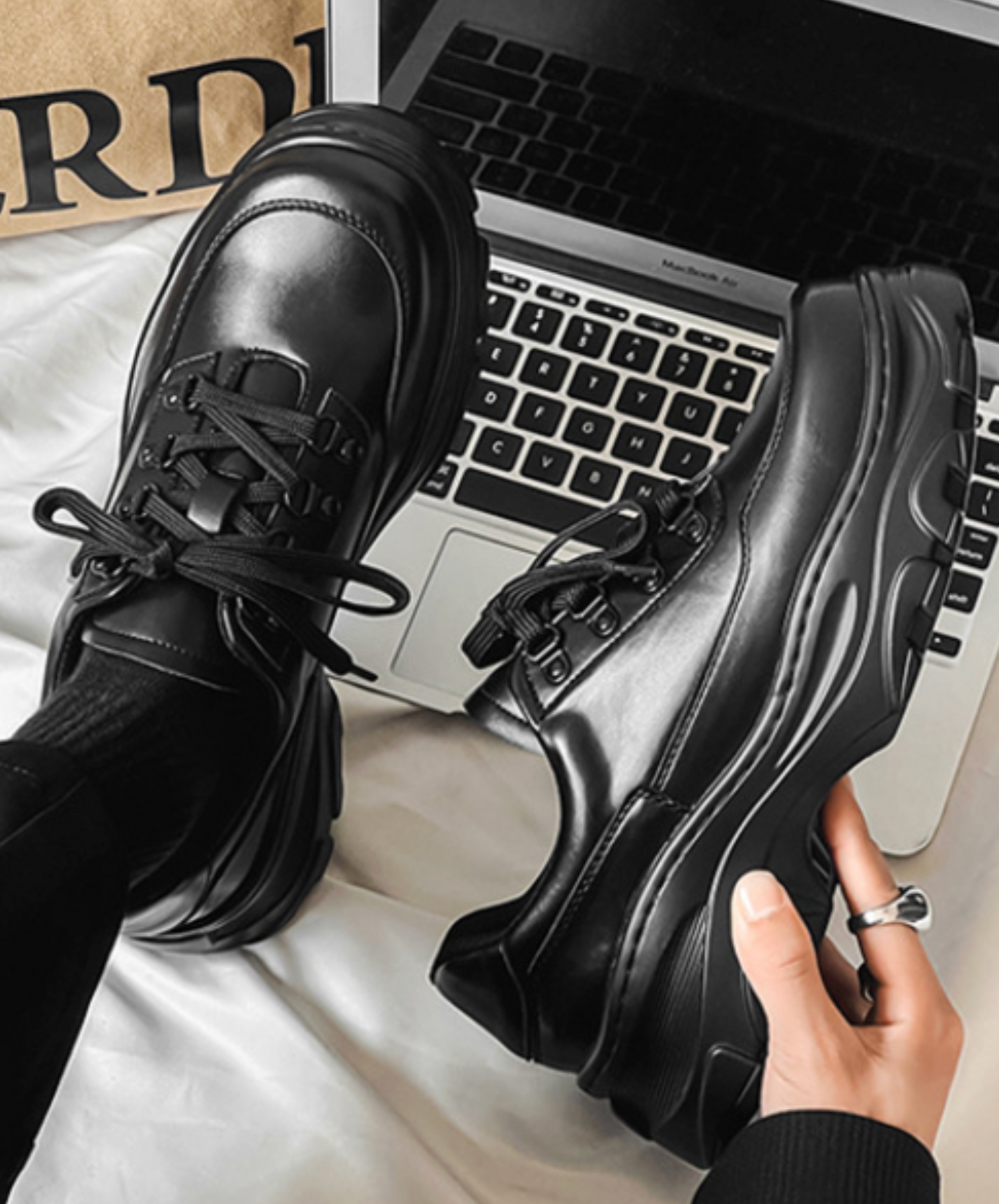 square toe lace-up casual shoes EN2499