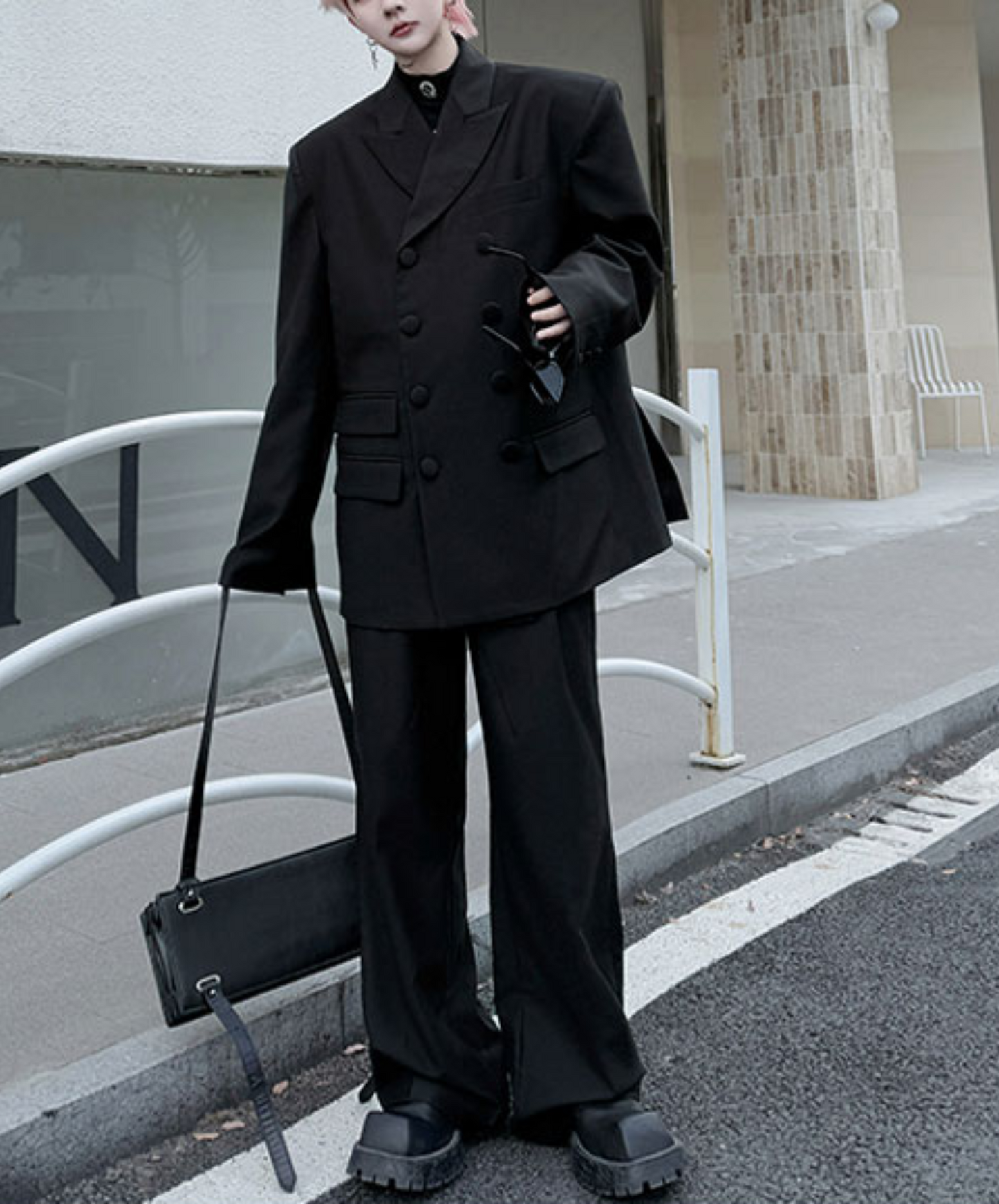 【style71】dark mode outfit set EN1990（ jacket+ pants set）