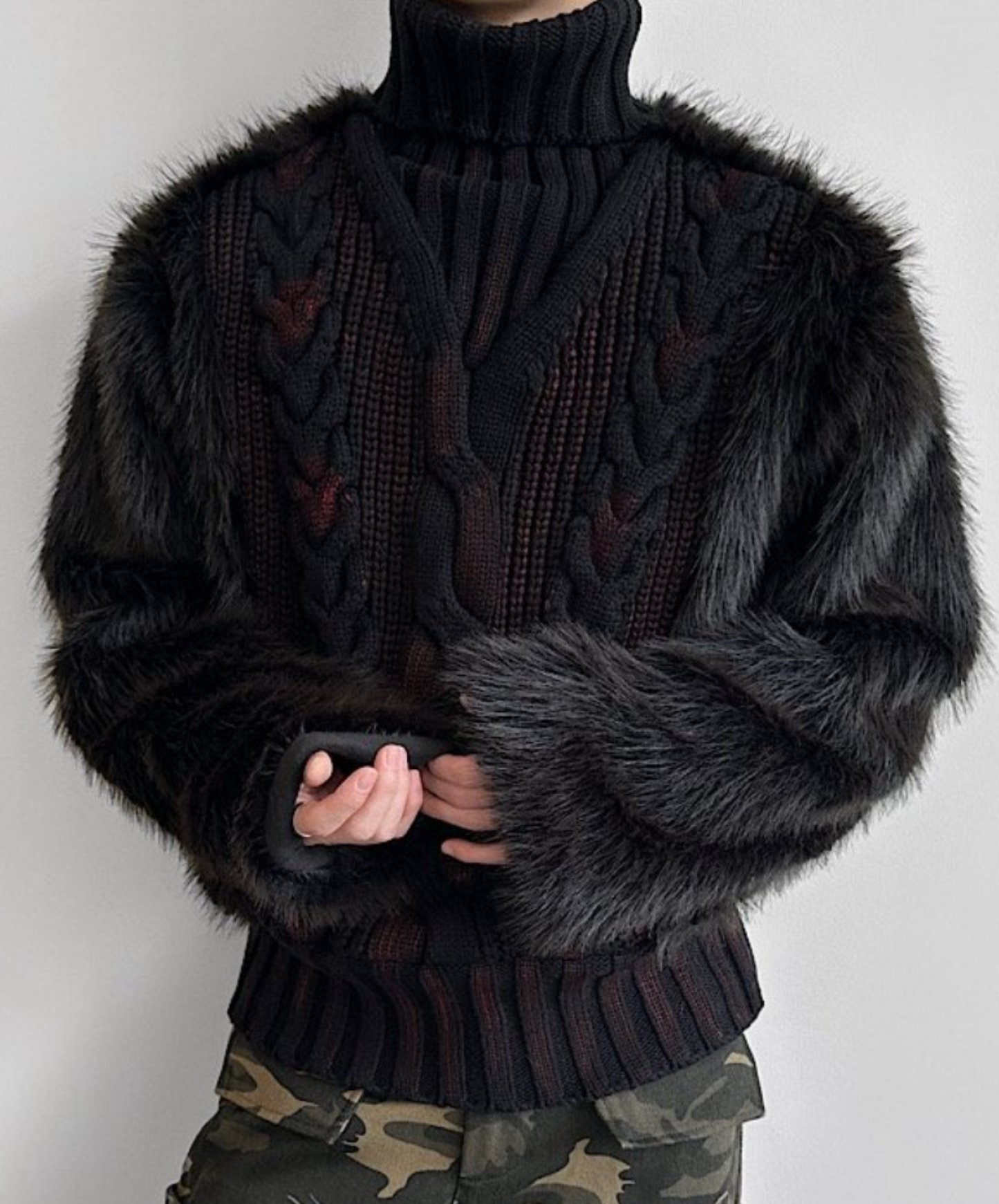 twisted turtleneck sweater EN2604