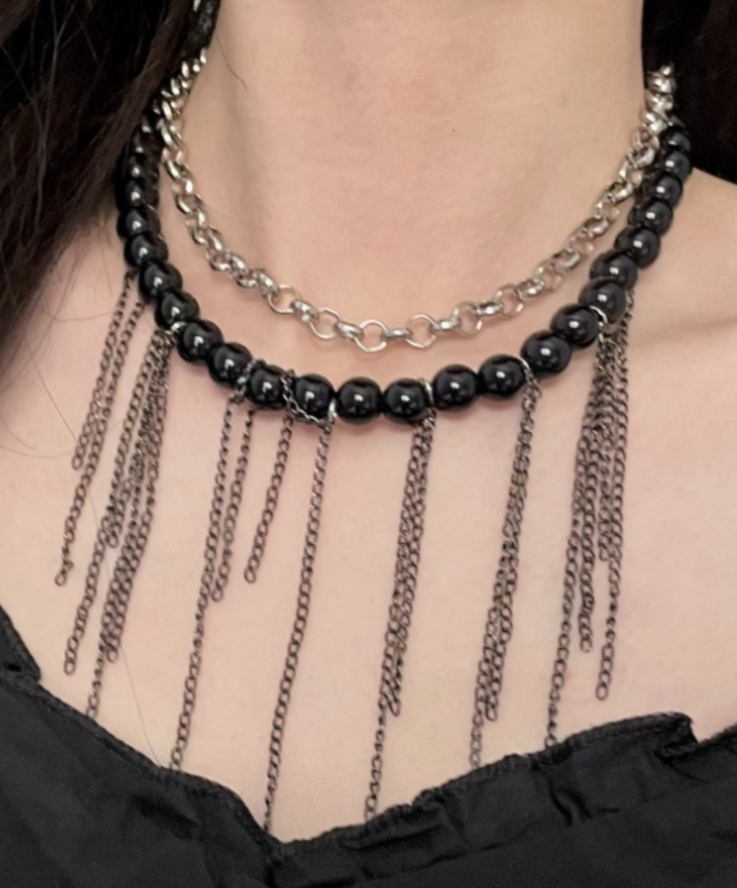double strand pearls necklace EN2392