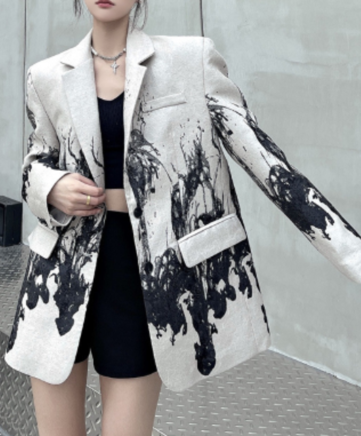 ink painting pattern hard jacket EN3091