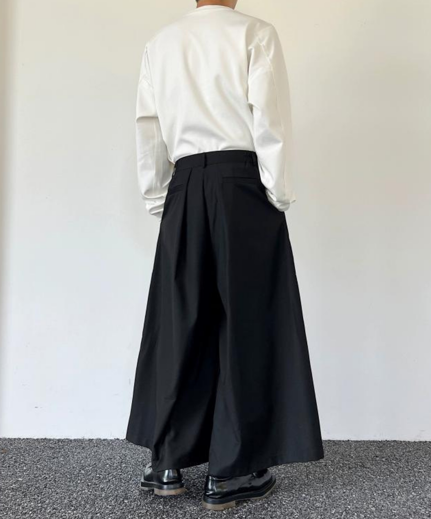dark metal ribbon hakama pants EN1138