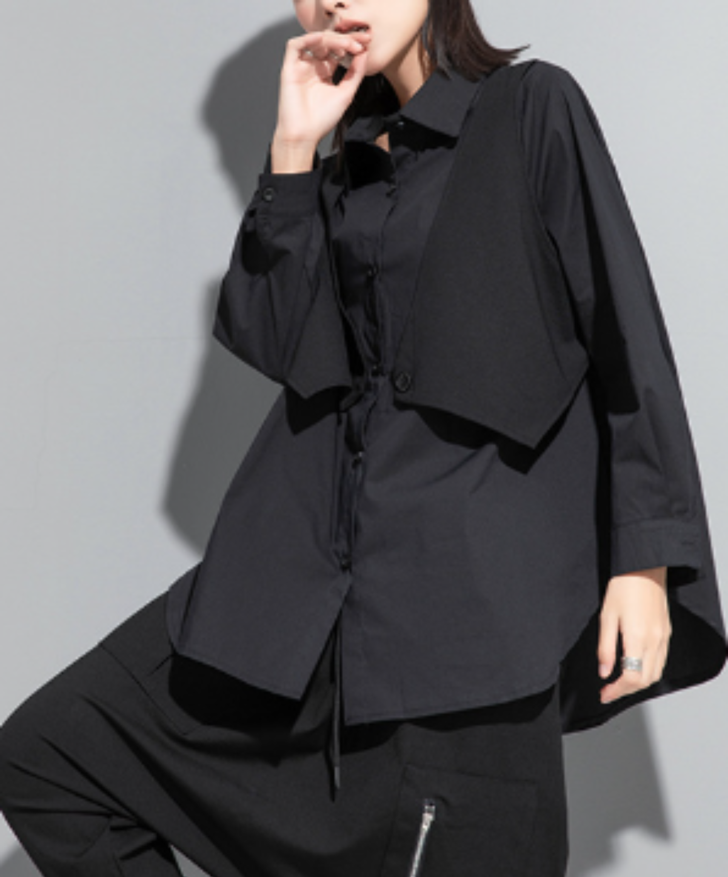 Includes a faux-layered vest shirt EN3118
