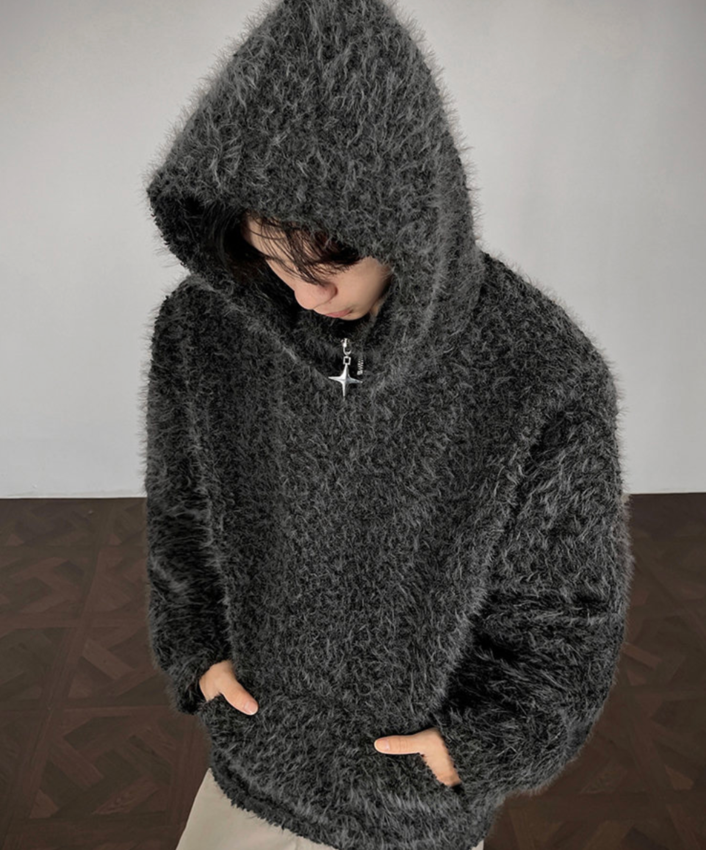 hooded turtleneck sweater EN2605