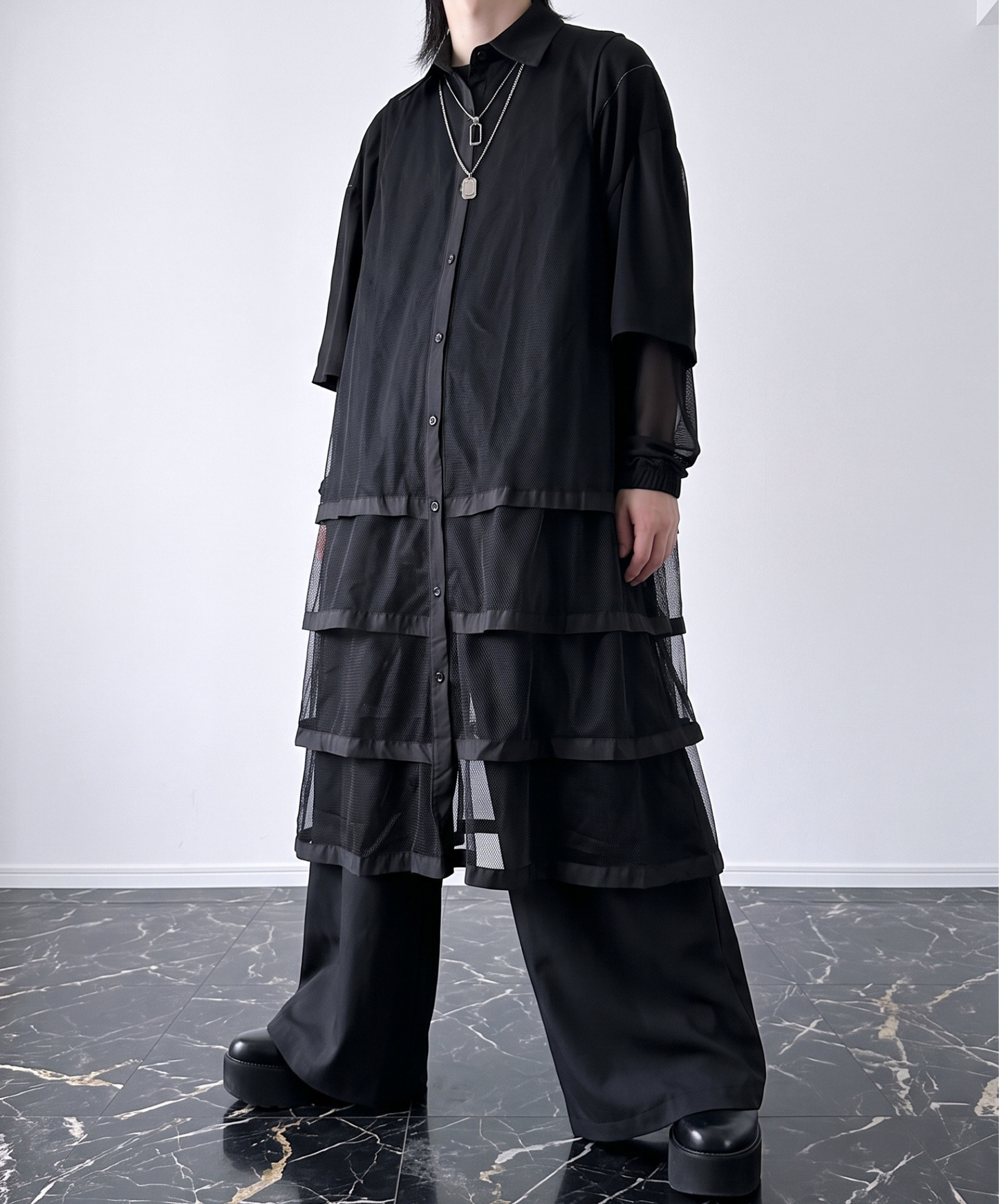 【限定1セット・30%OFF】dark mode outfit set EN3153（shirt + t-shirt + pants set）