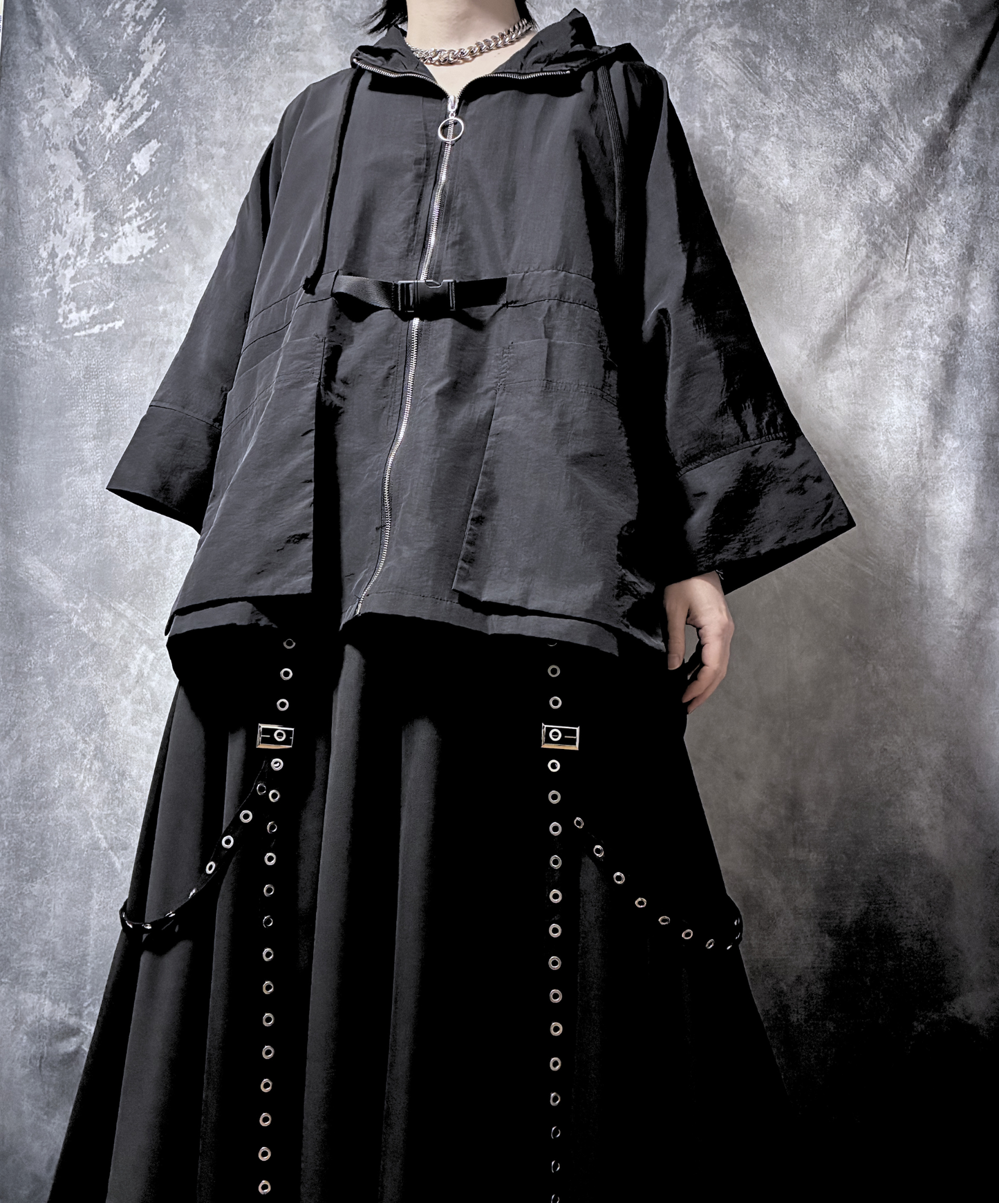 【style94】dark mode outfit set EN2853（hoodie + pants set）