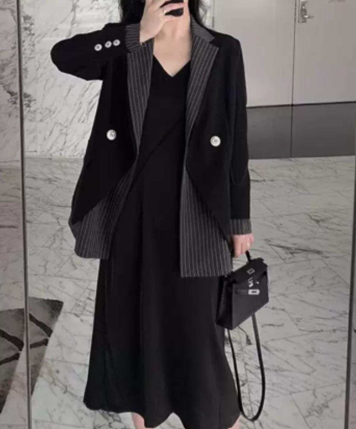 striped double-breasted design jacket EN3224