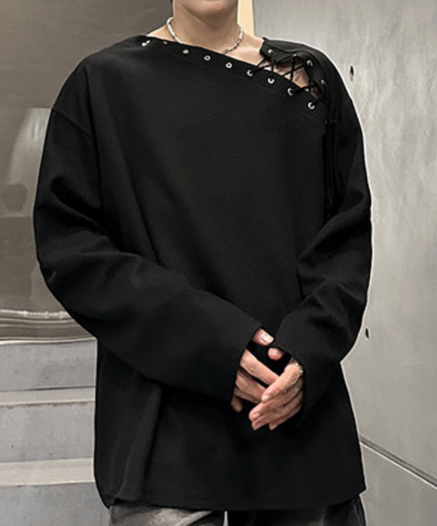 Irregular hollow design t-shirt EN2484