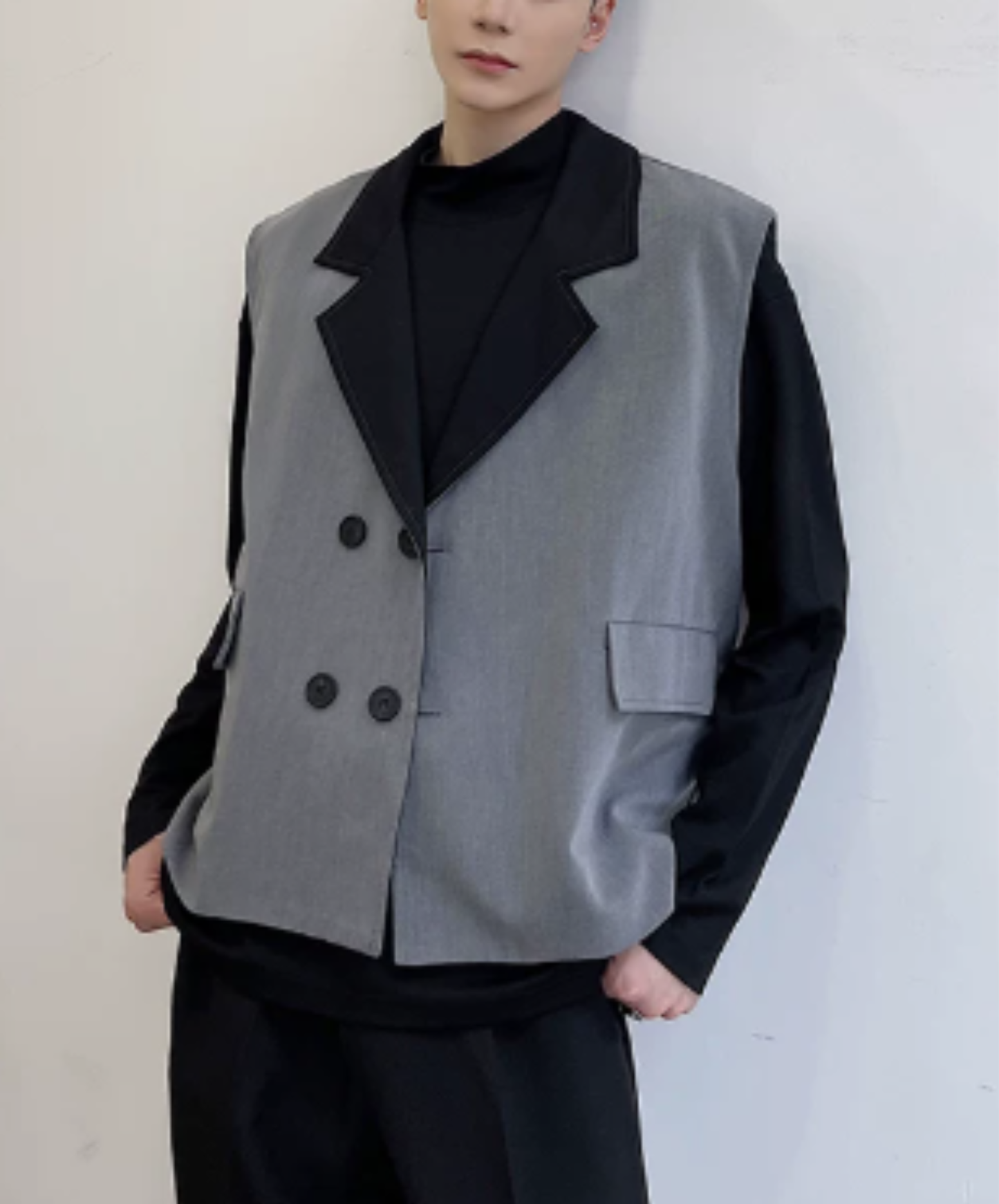 retro two-tone design vest  EN2989