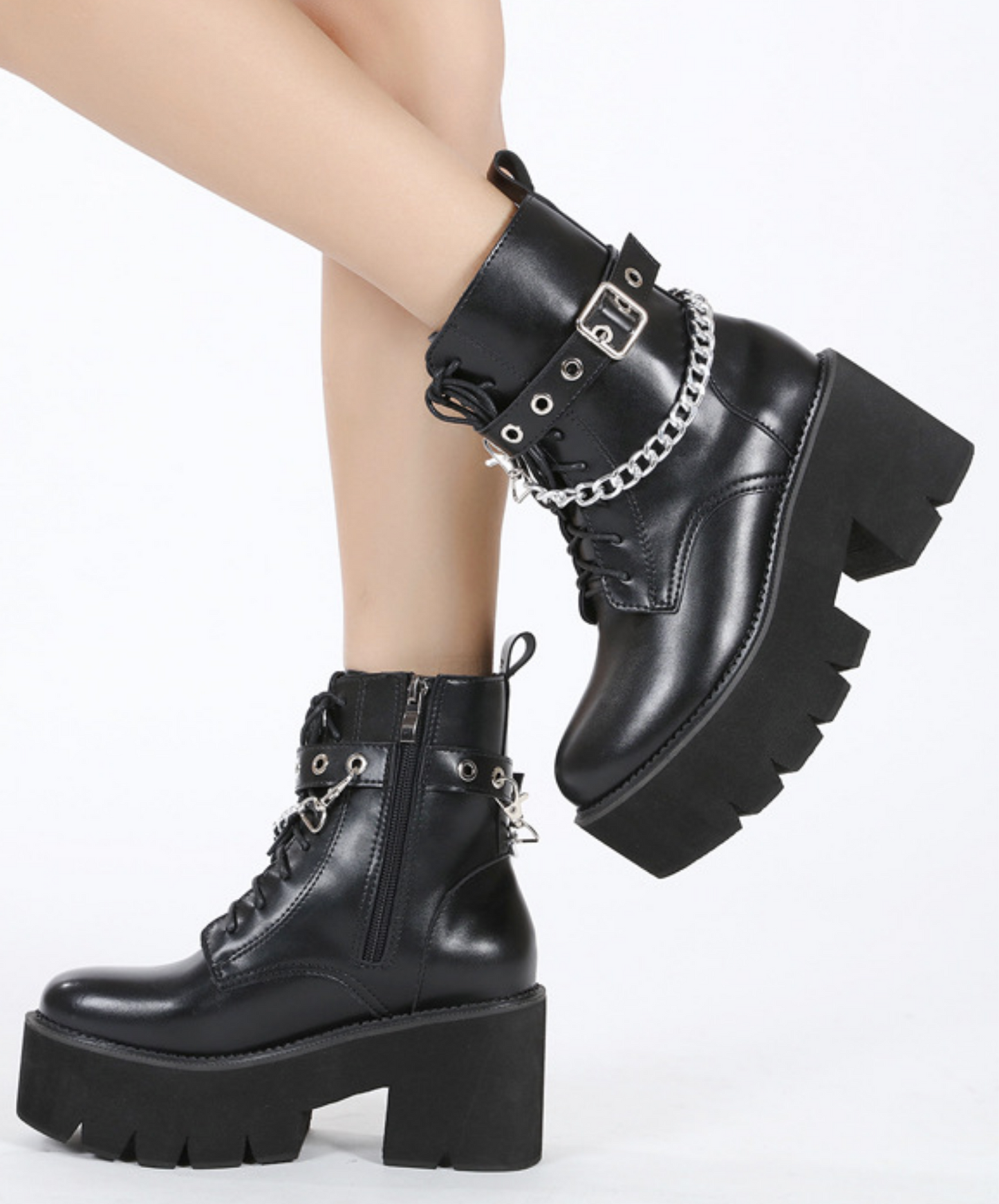 smooth belt and chain boots EN2802
