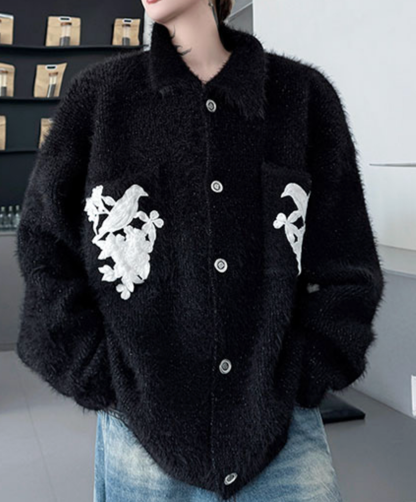 with embroidered pocket jacket EN2522