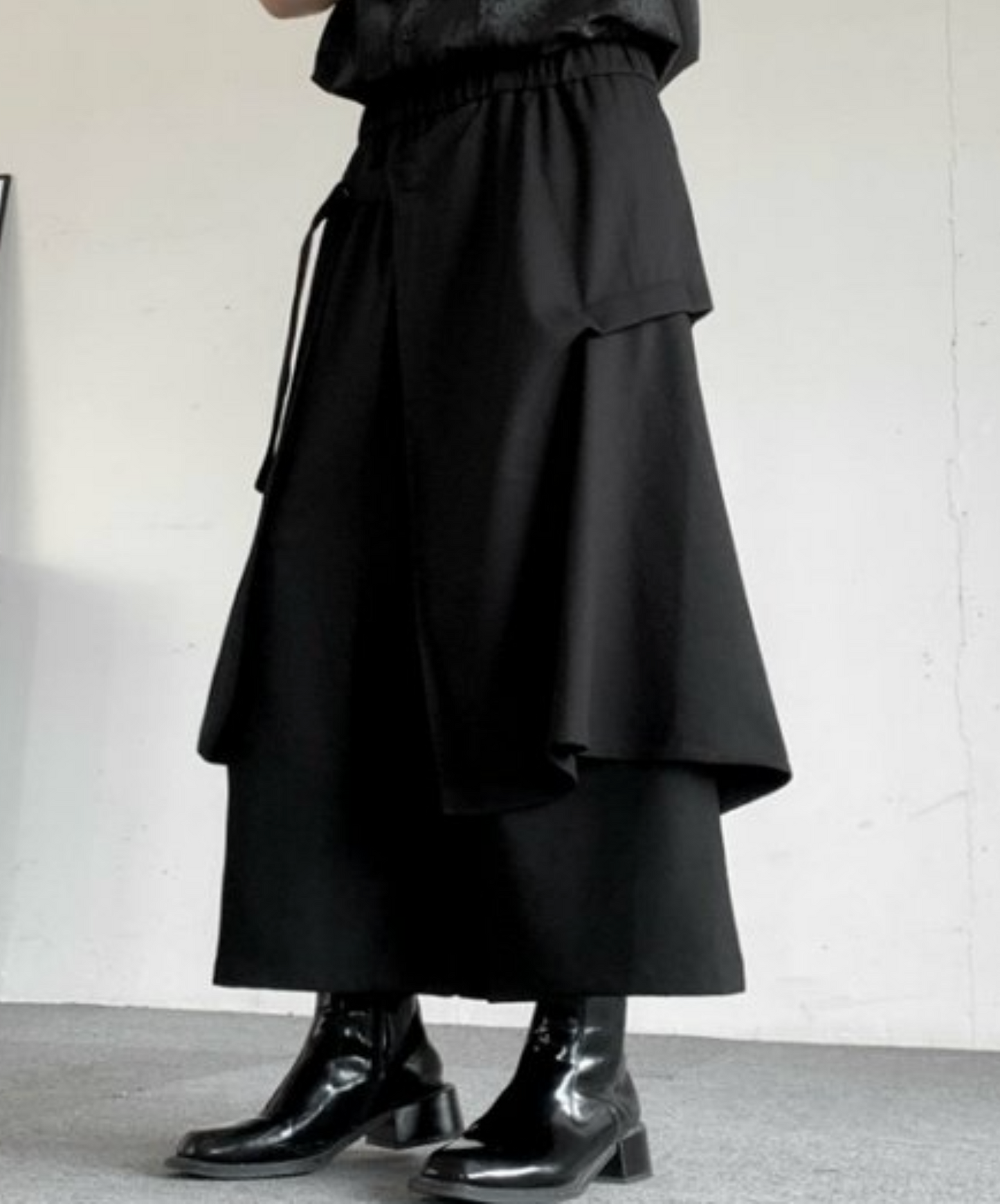 dark fake two-piece hakama pants EN2430