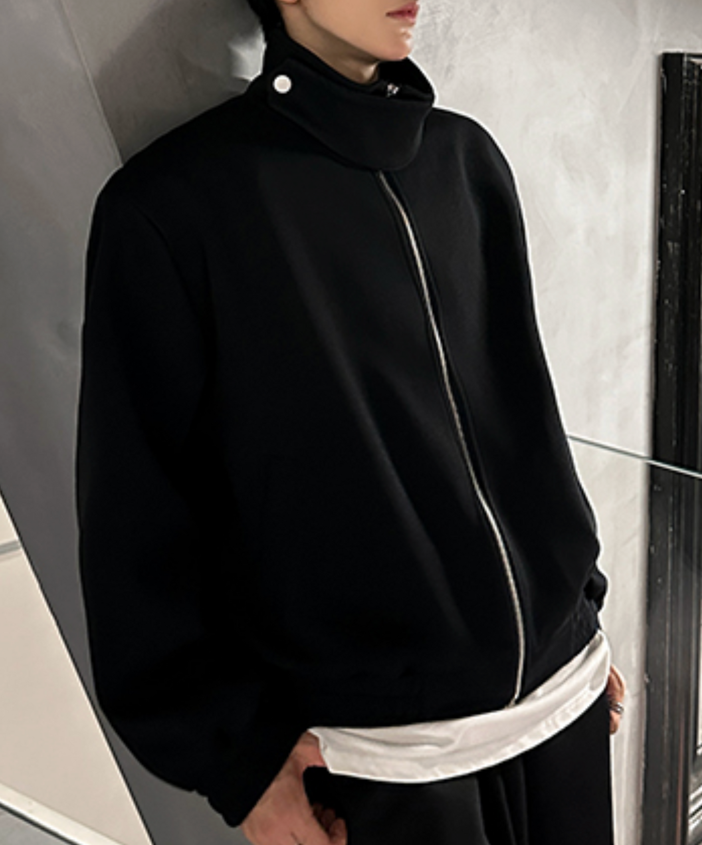 scarf stand collar jacket EN2460