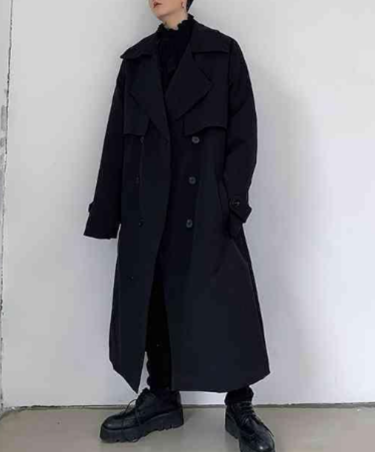 loose silhouette long coat EN1277