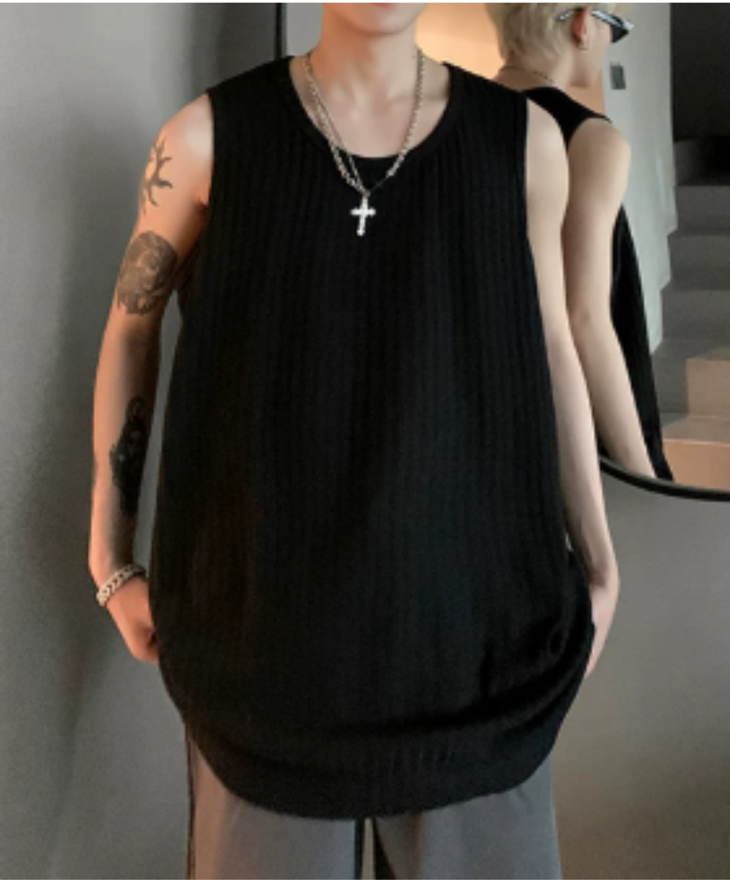 simple rib tank top EN2936