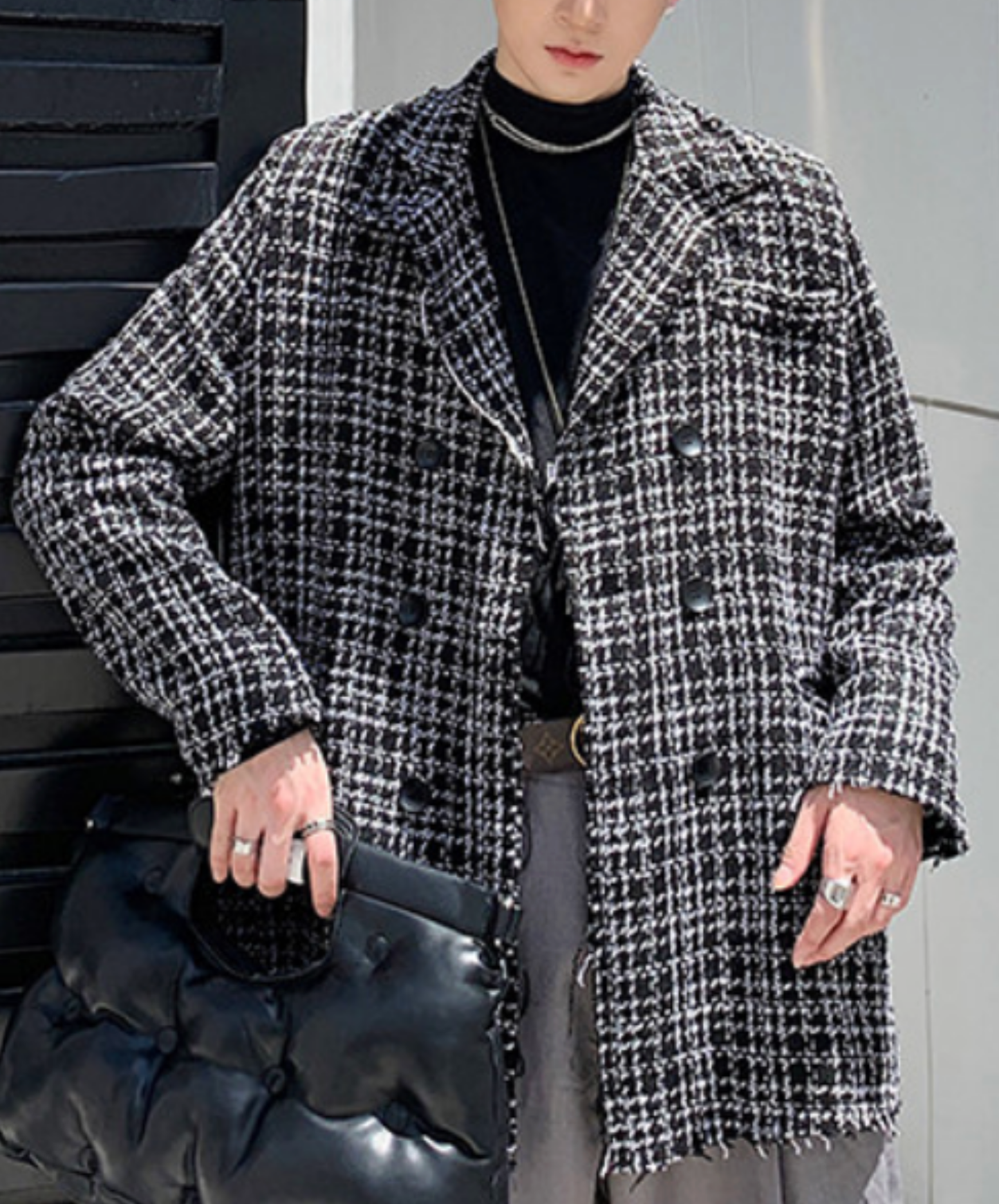 korean retro frayed edge design jacket EN2685