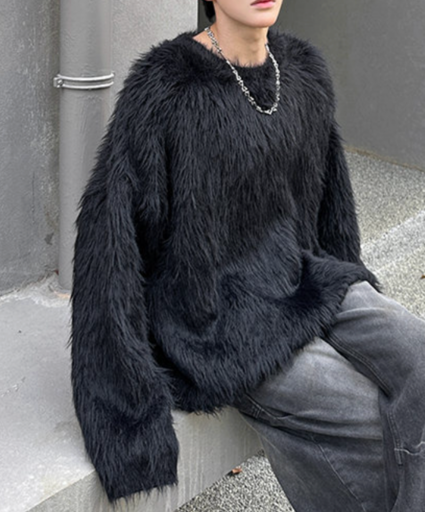 mink-like fleece sweater EN2589