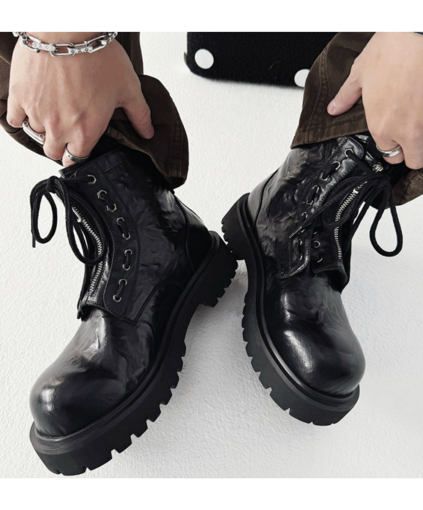 mid heel round toe retro boots EN2681