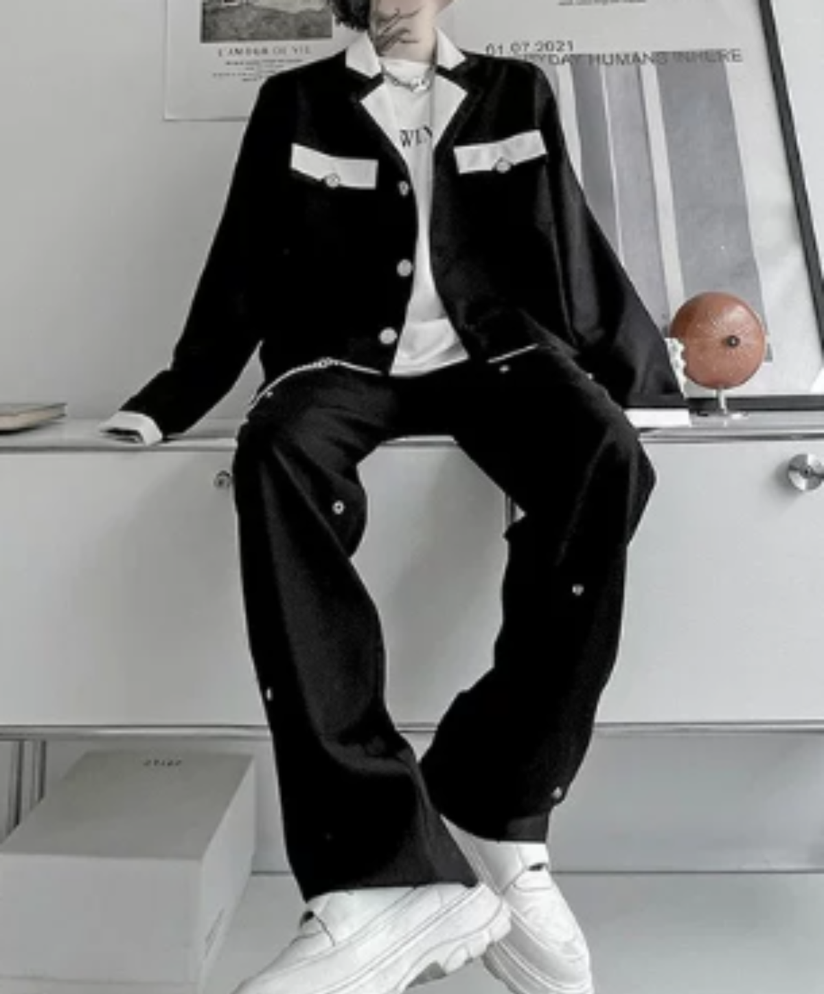 two-tone piping jacket EN3261