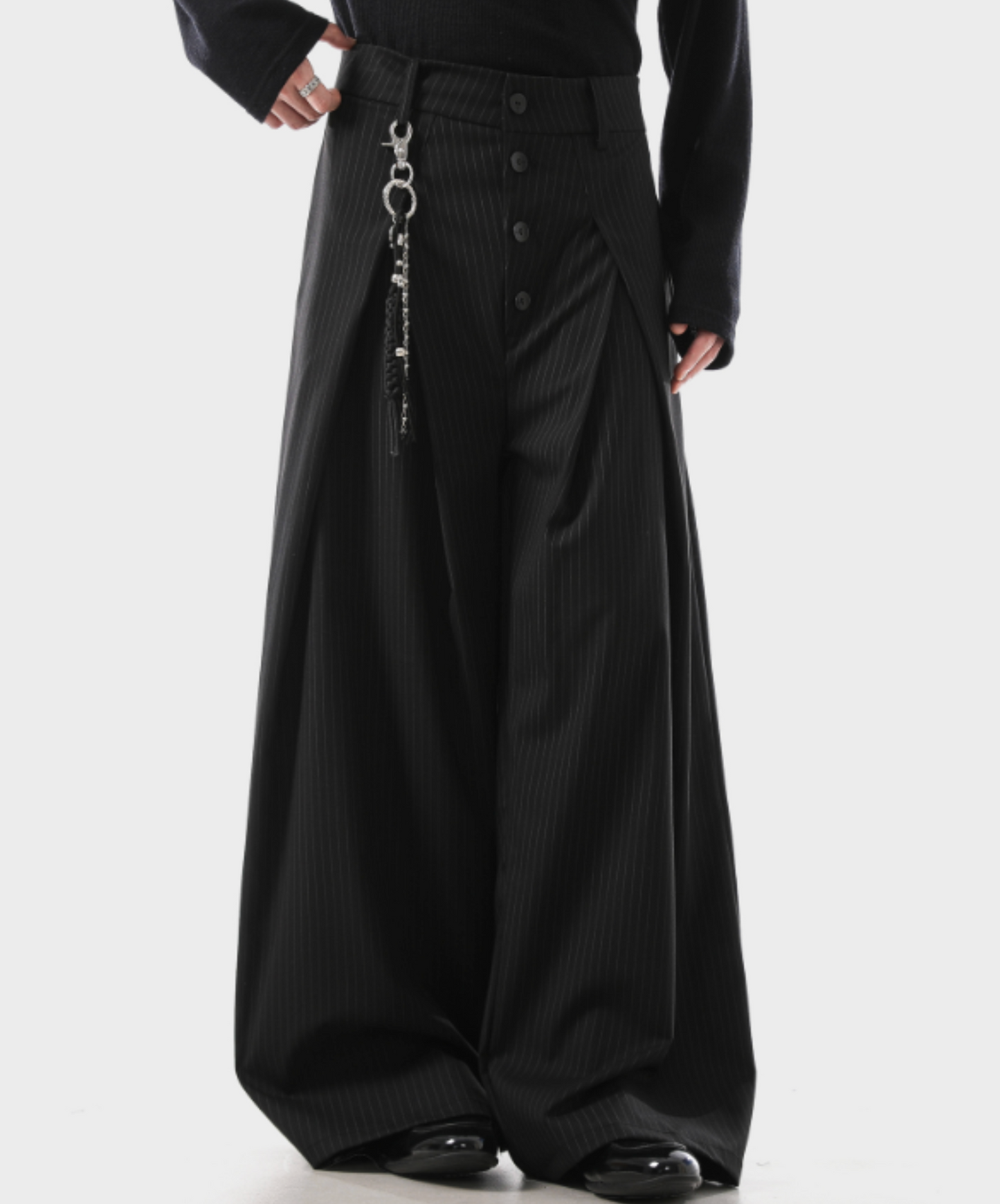 retro pleated design pants EN2640