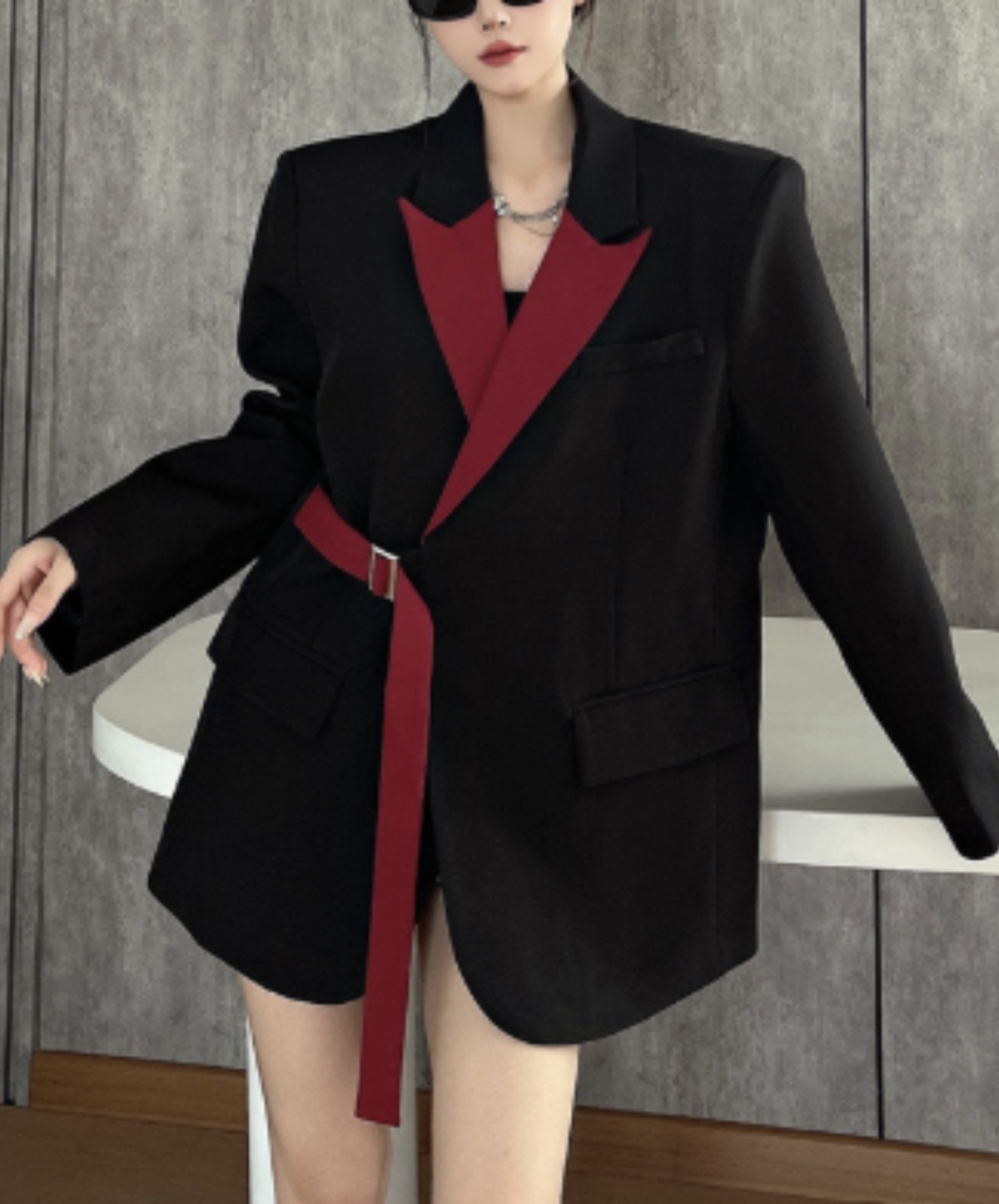 oversized fit with color-blocking jacket EN3165