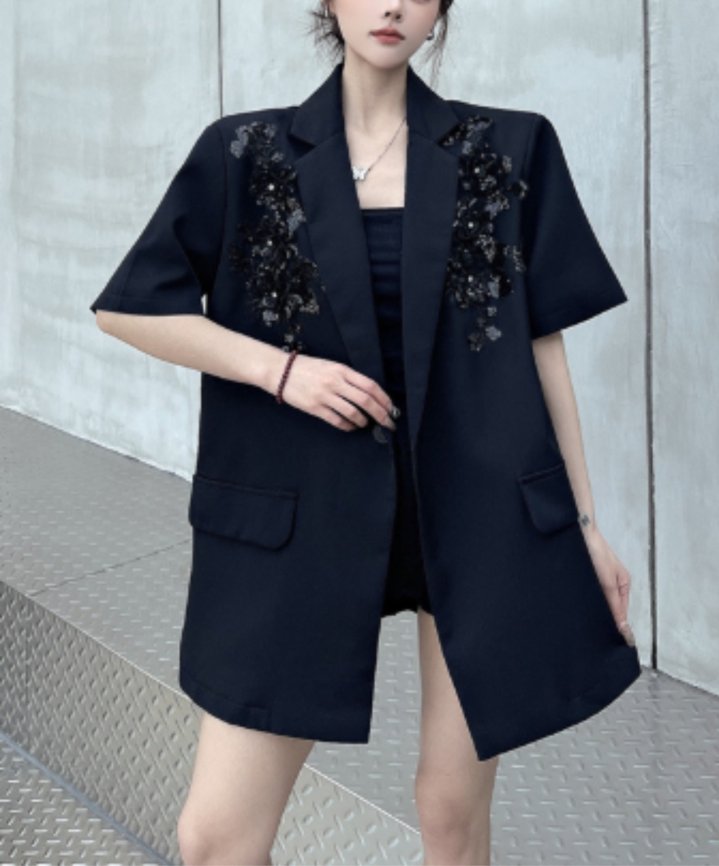 sequin embroidered casual wear jacket EN2917