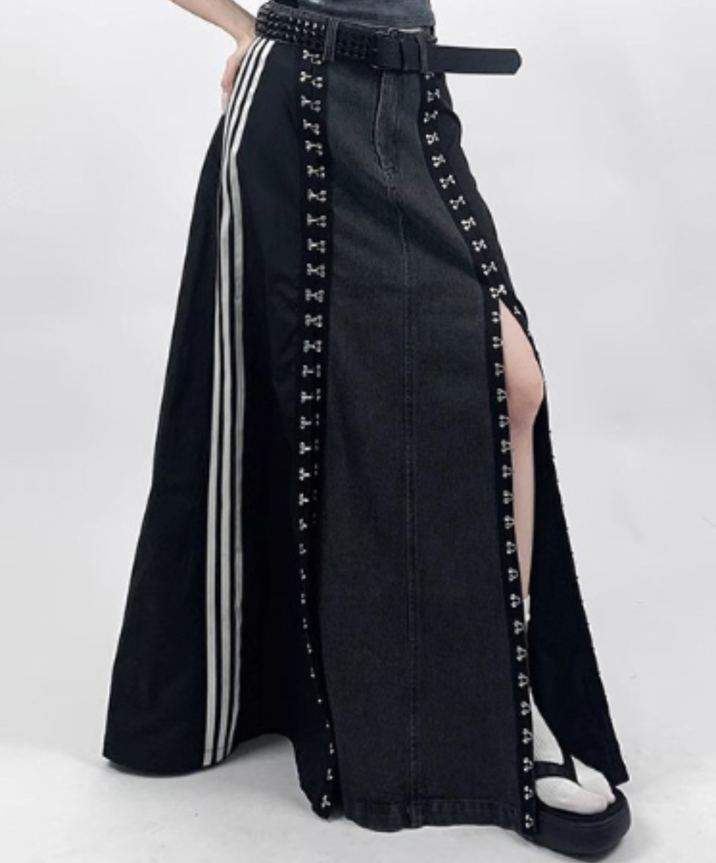 hook slit design long skirt EN2944