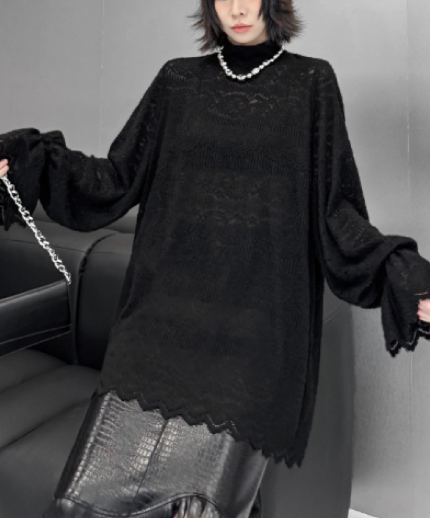 french retro style with lace sleeves t-shirt EN3130