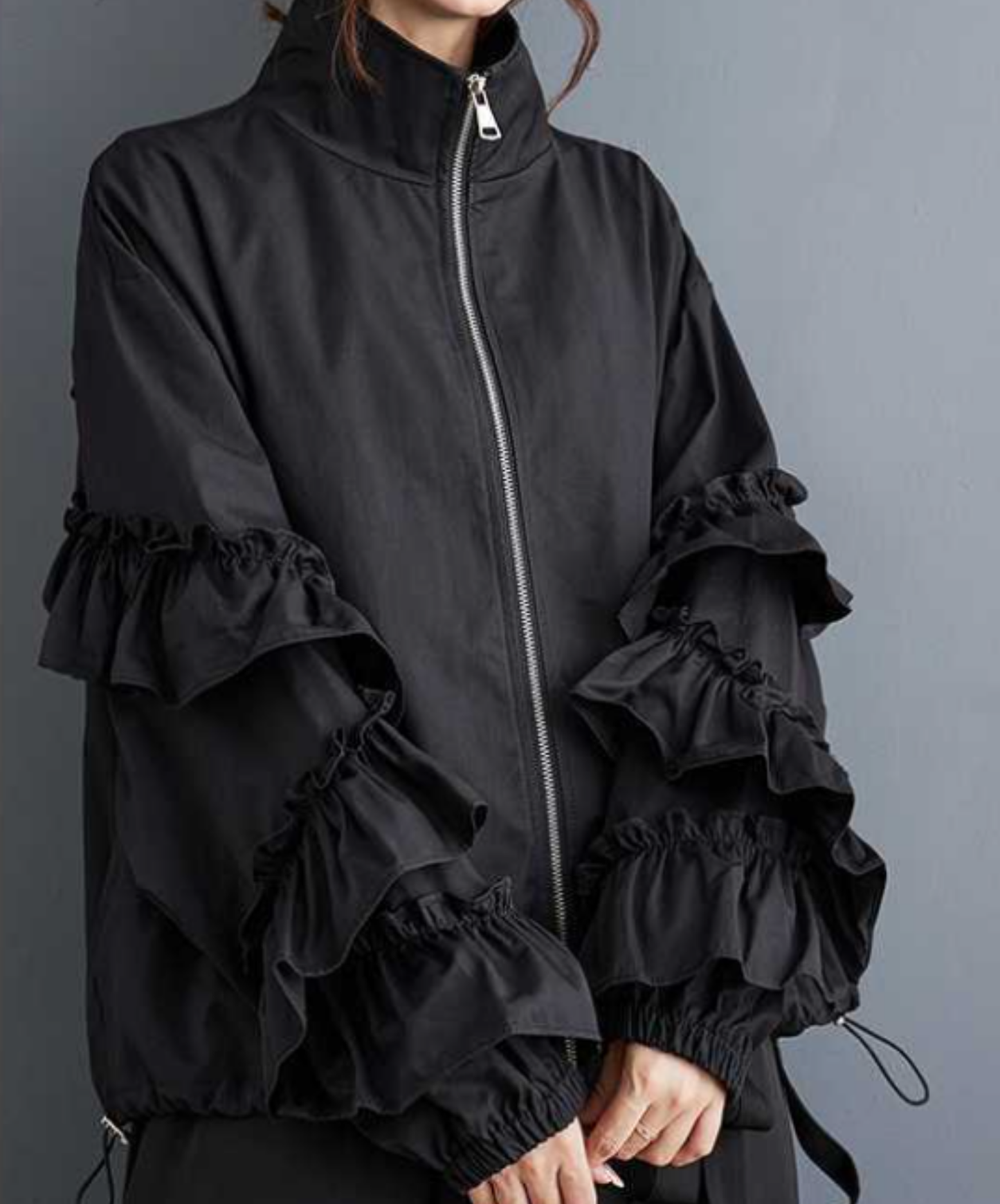 【style83】dark mode outfit set EN2584（jacket + hoodie + pants set）