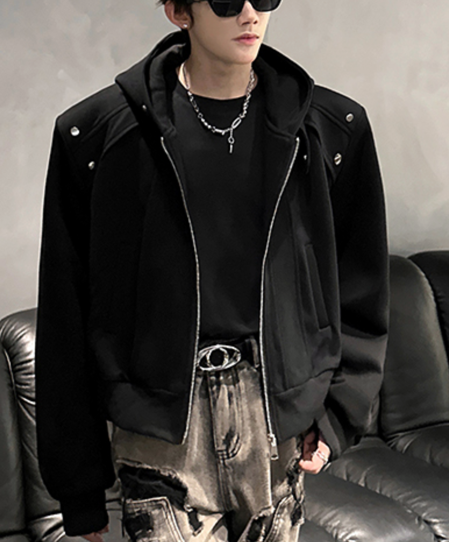 thick short length hoodie EN2492