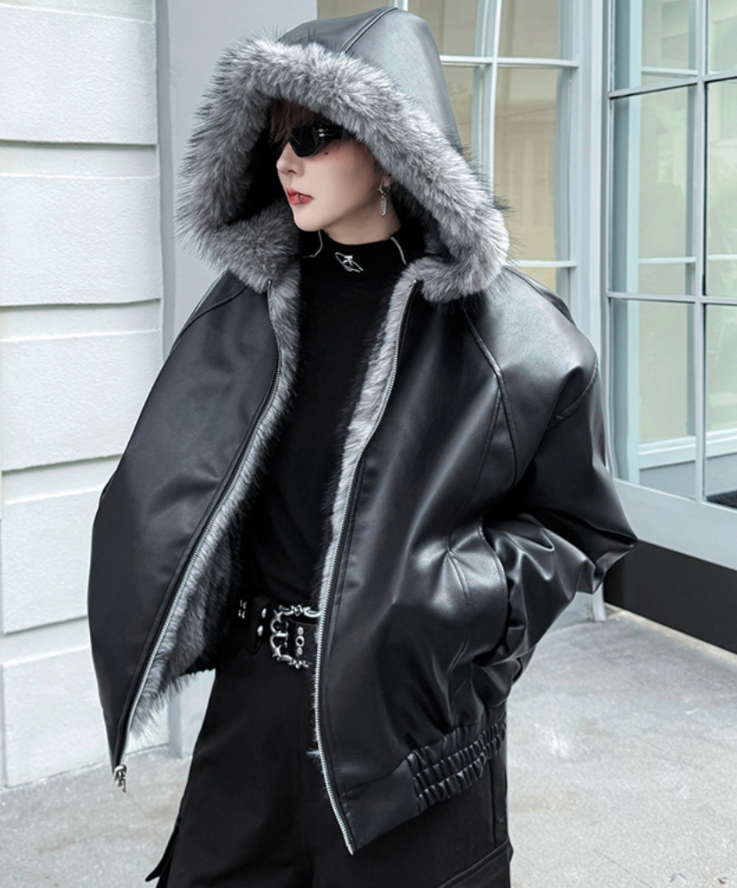 reversible faux fur jacket EN2603