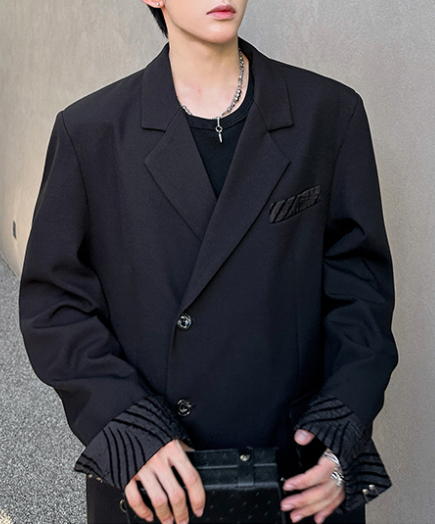 patchwork oversized jacket EN2493