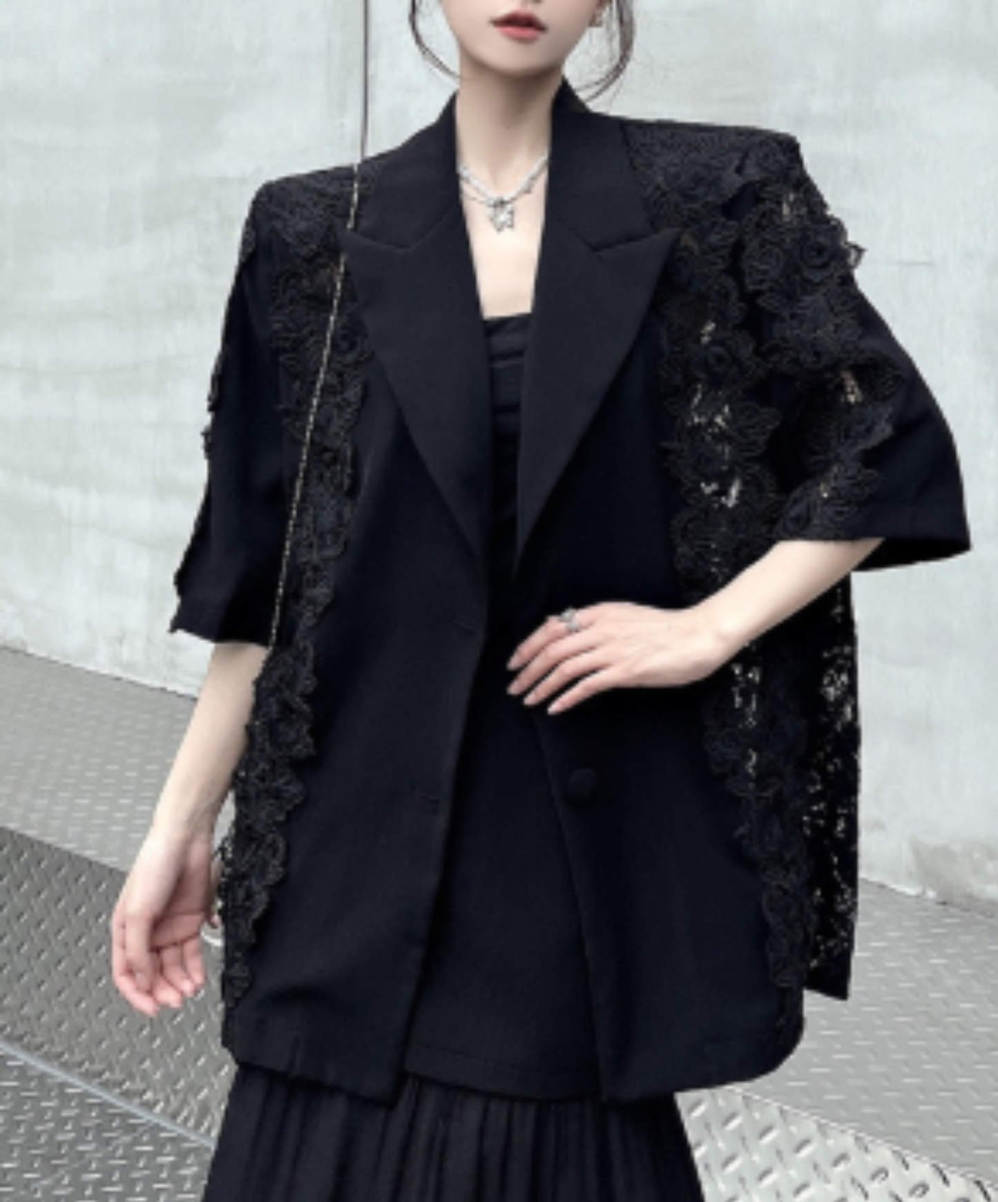 chemical lace embroidery jacket EN2918