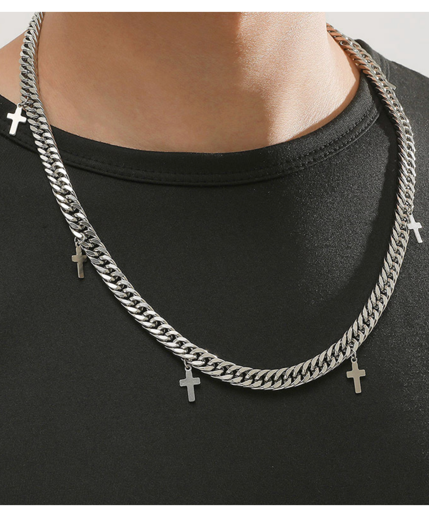 thick chain cross necklace EN2512