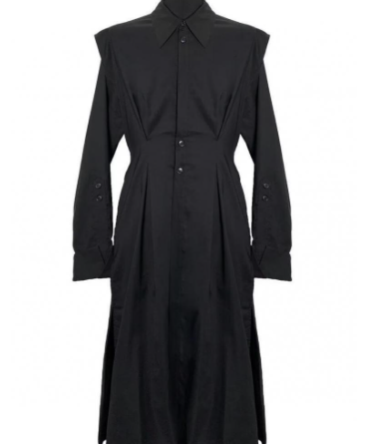 slim-fit waist-defining style long shirt EN3095
