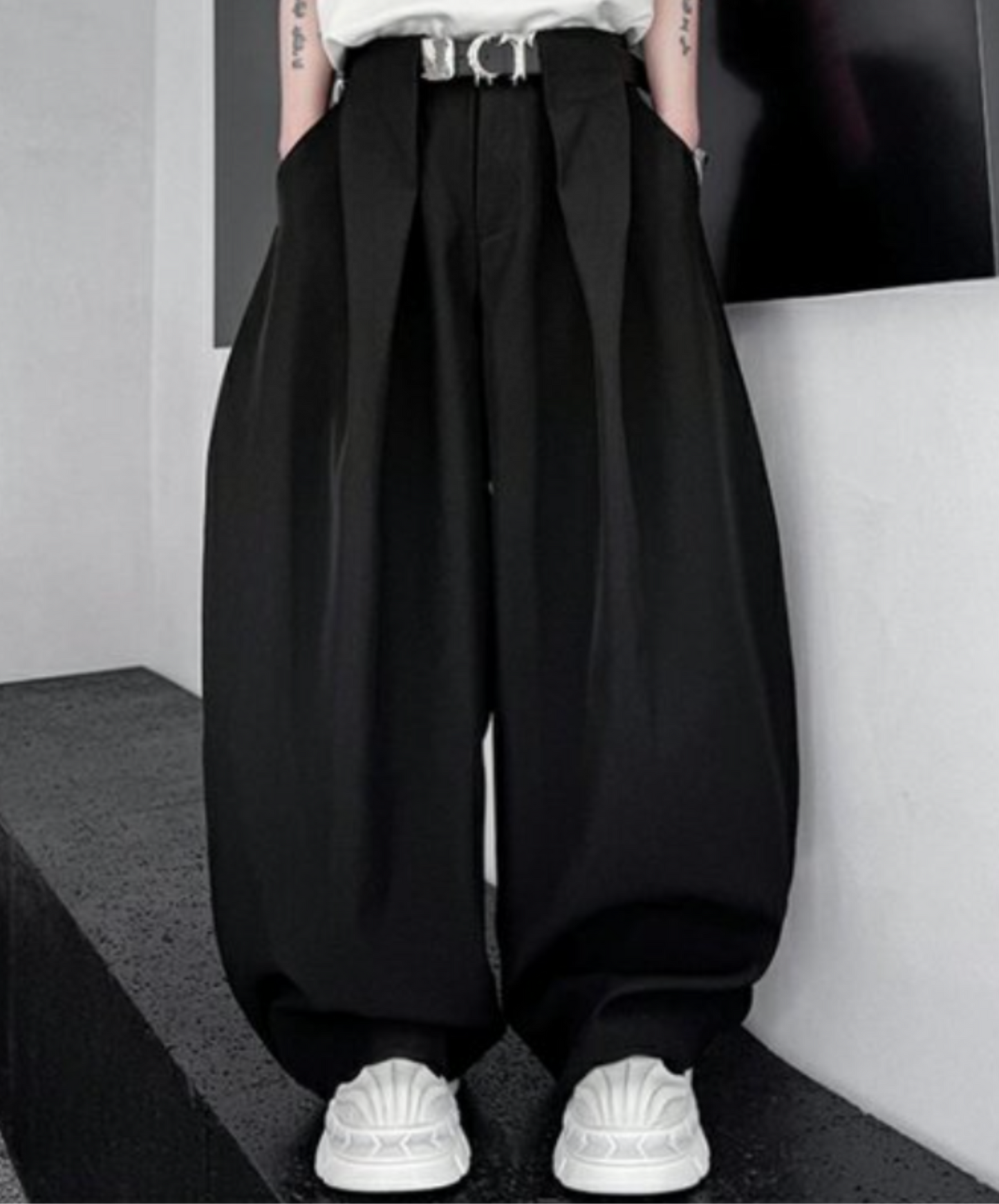 drape mop wide pants EN2070