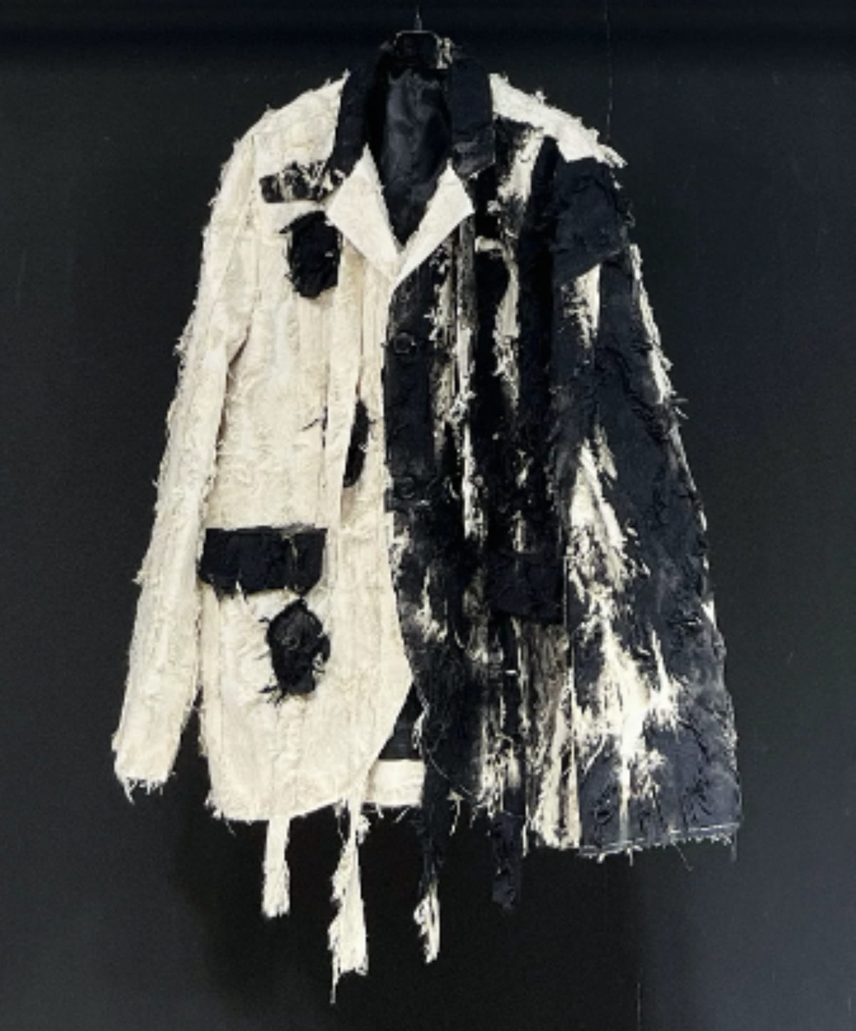 asymmetrical frayed finish jacket EN3220