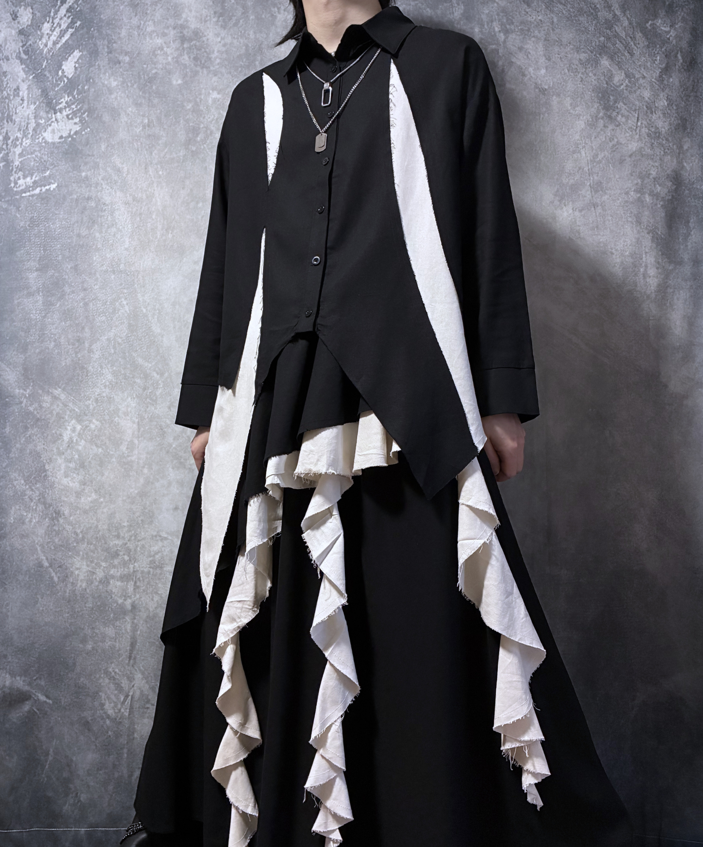 【style98】dark mode outfit set EN2902（shirt + skirt set）