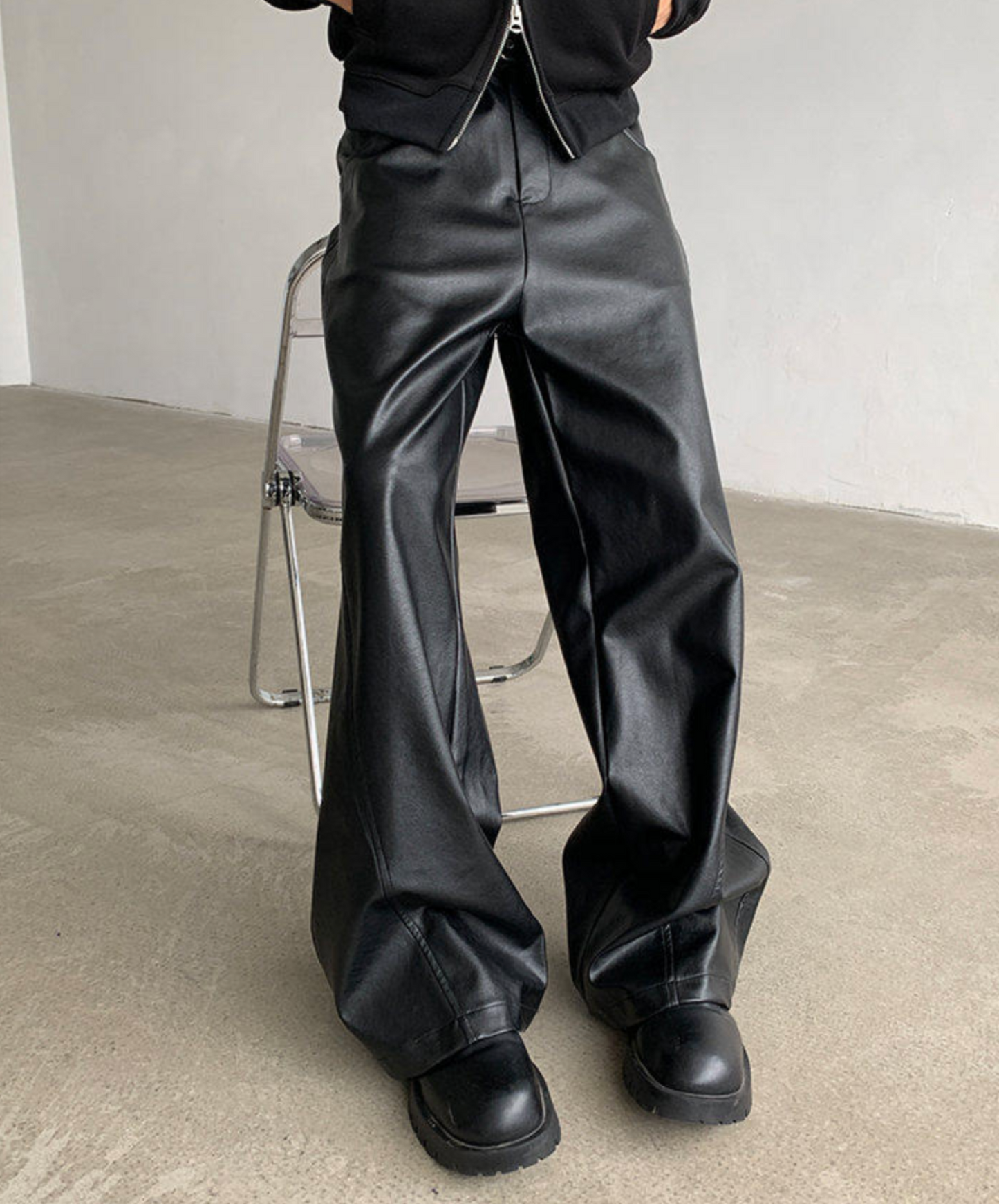 tailored pu leather pants EN2620