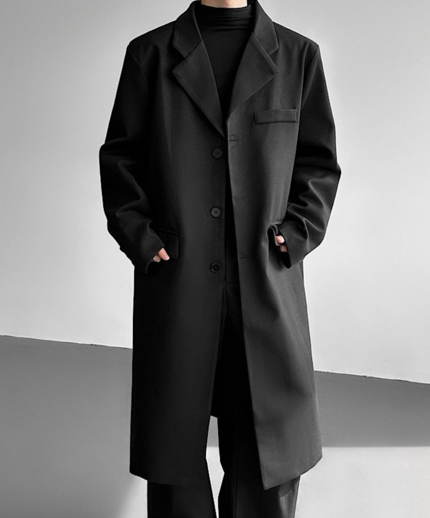 smart above-the-knee silhouette coat EN2560