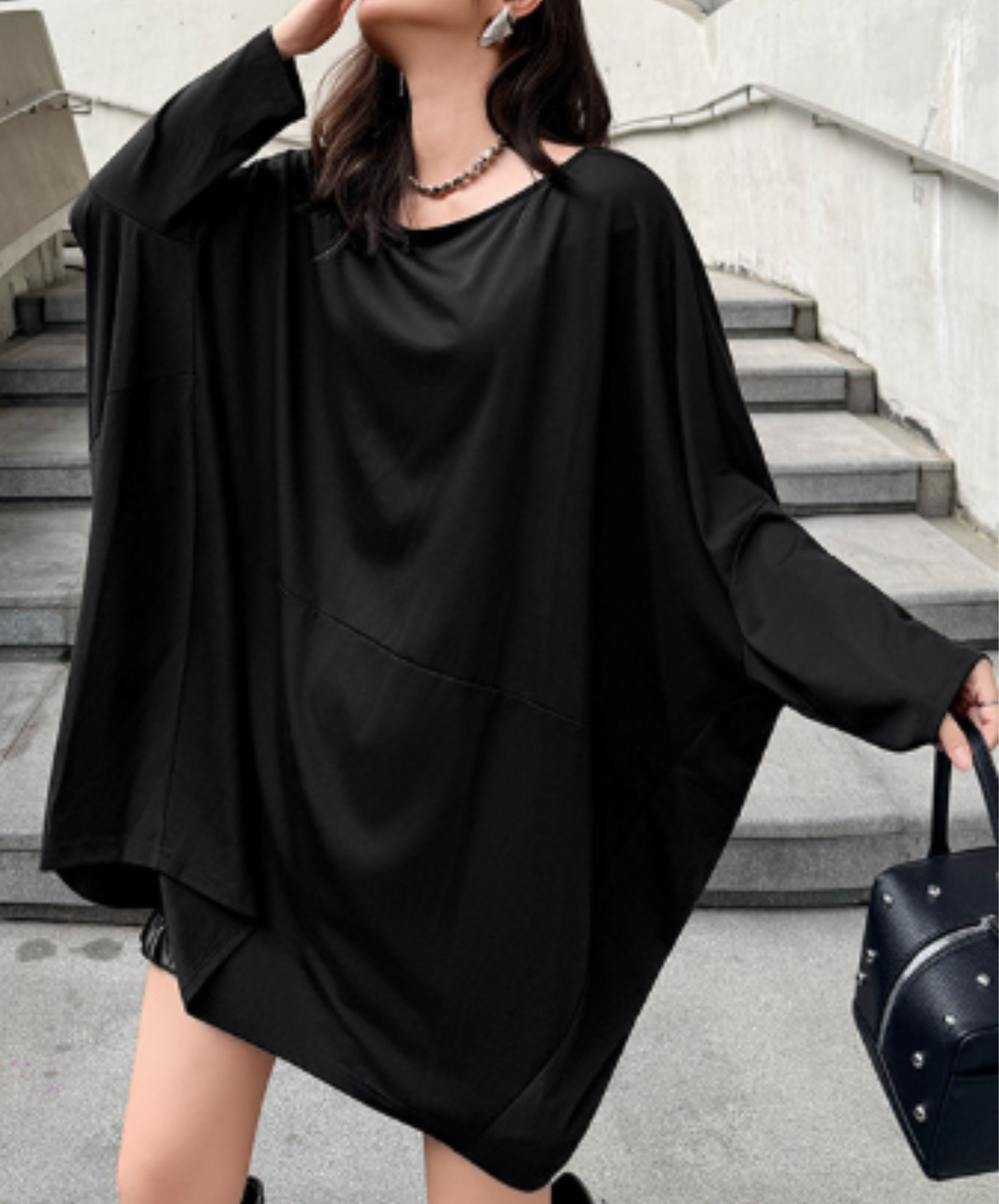 dolman-sleeve mid-length t-shirt EN3002