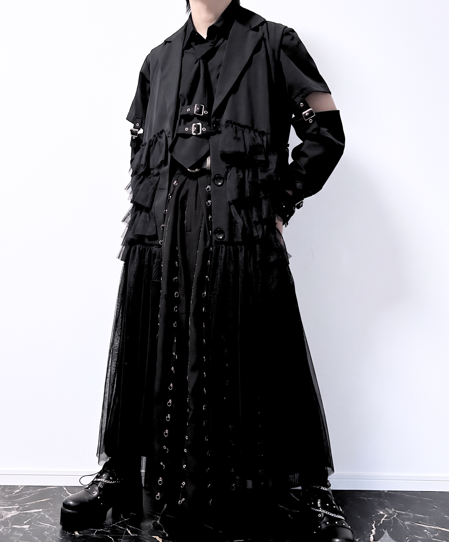 【限定1セット・30%OFF】dark mode outfit set EN3154（gilet + shirt + pants set）