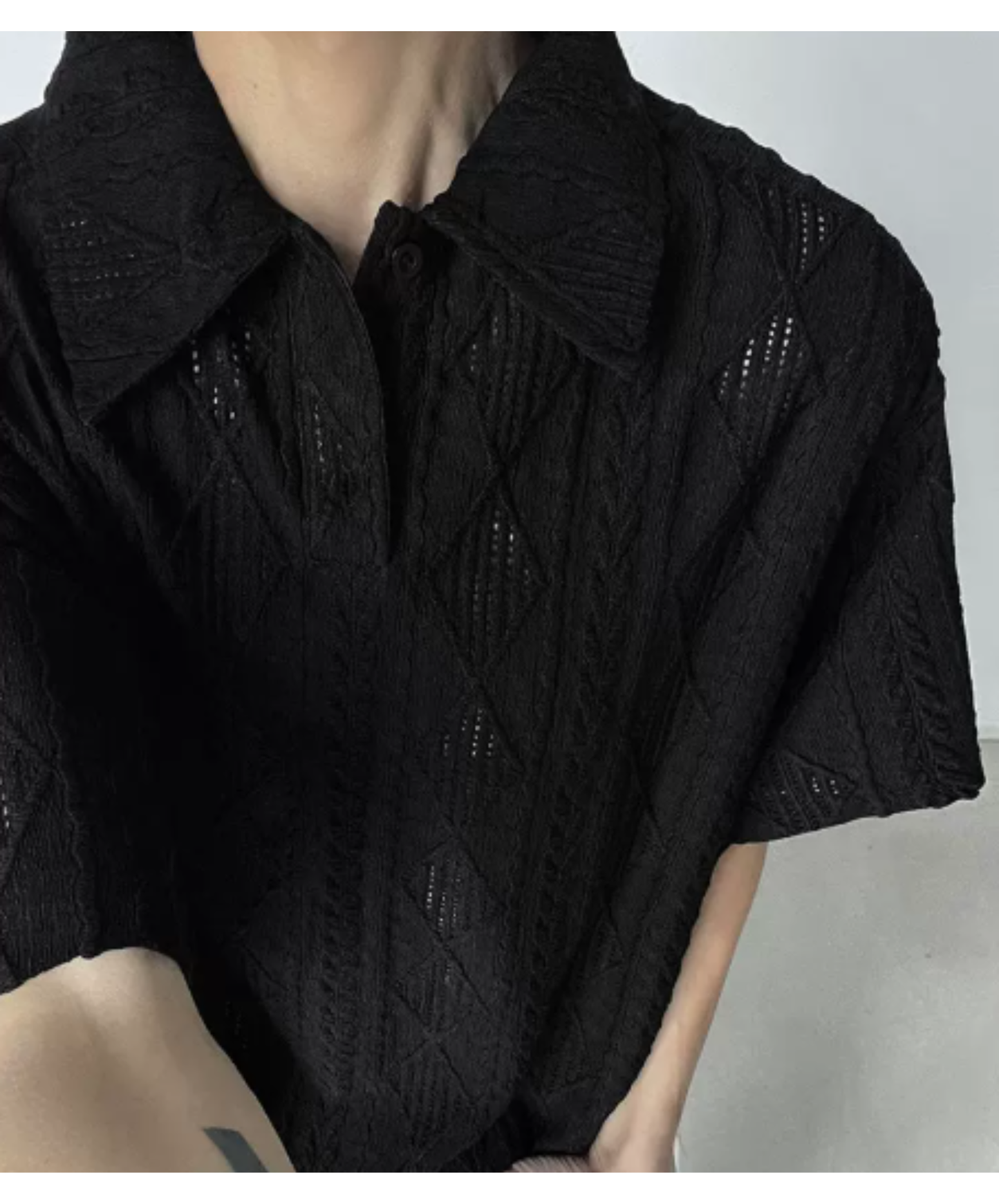 wheat-ear pattern jacquard shirt EN2991