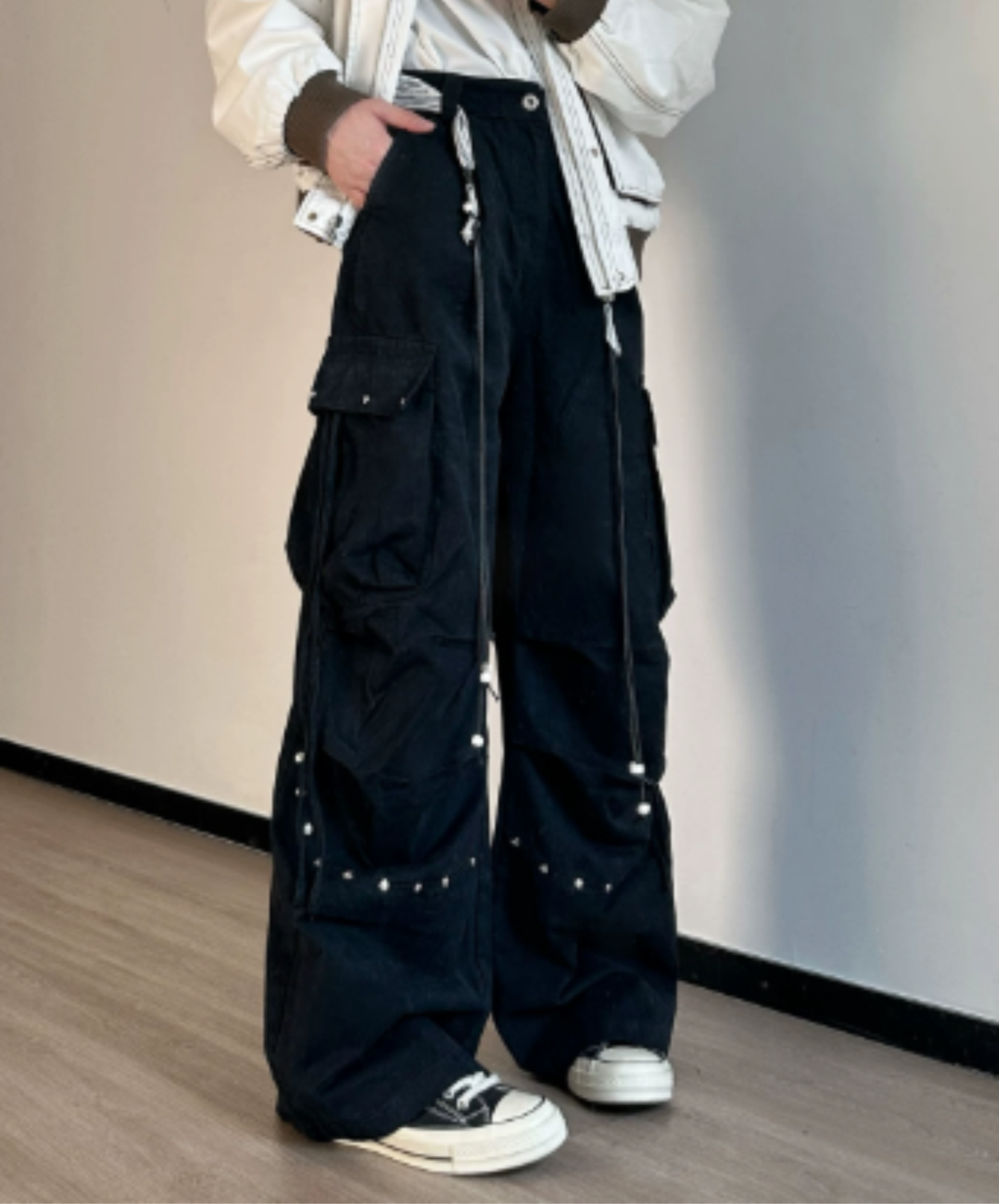 studded multi-pocket cargo pants EN3125
